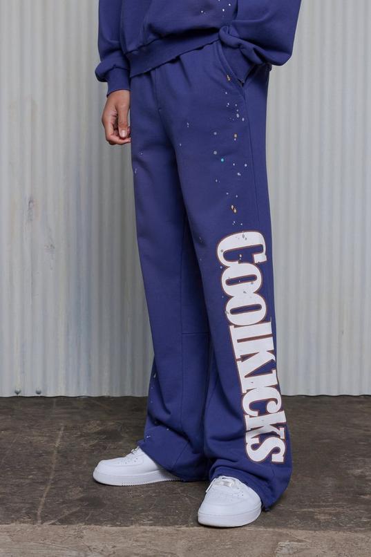 Flared Heavyweight Coolkicks Joggers by BOOHOOMAN