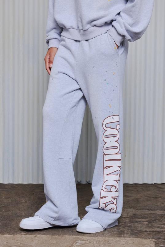 Flared Heavyweight Coolkicks Joggers by BOOHOOMAN