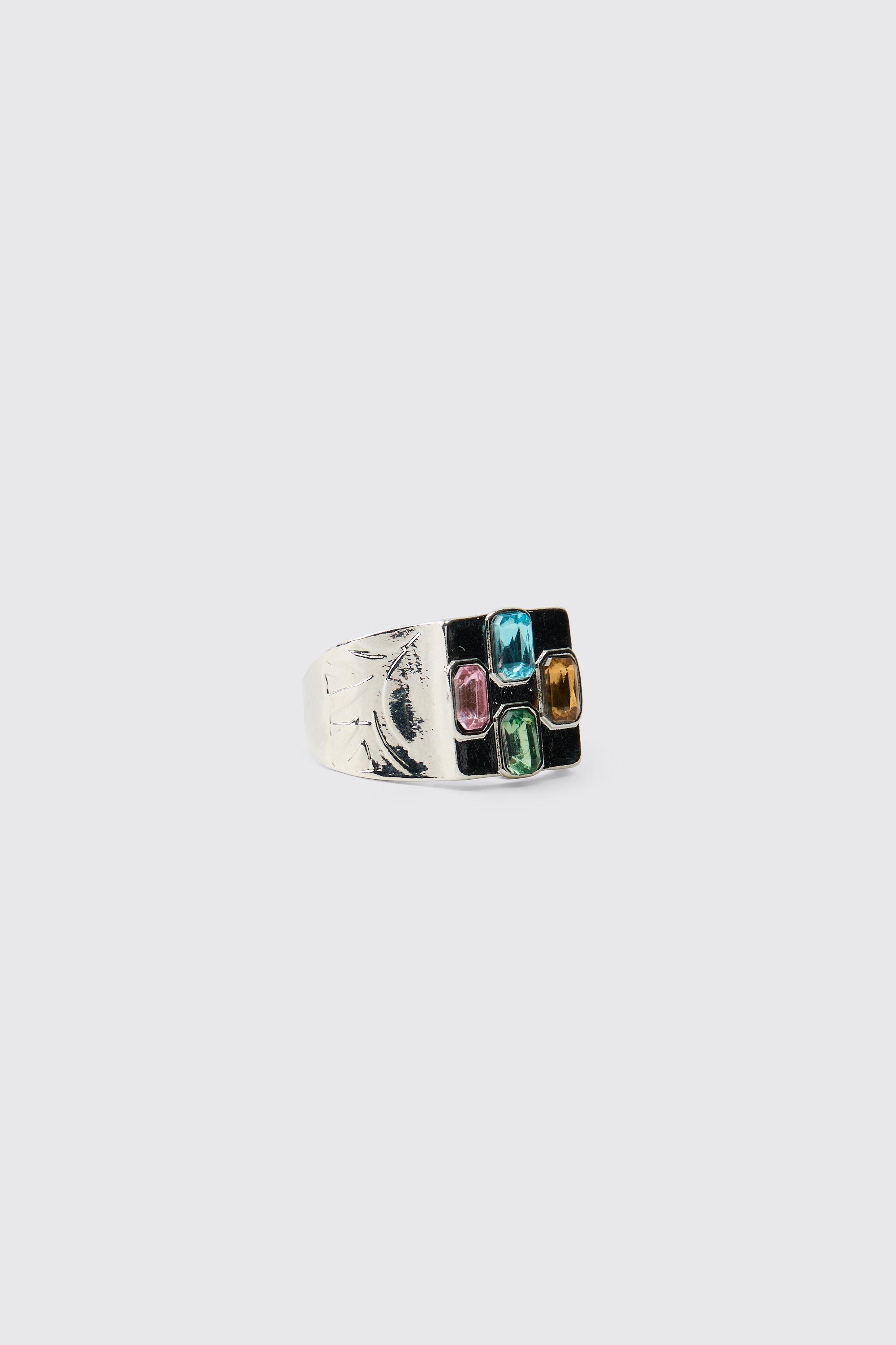 Gem Pendant Ring by BOOHOOMAN