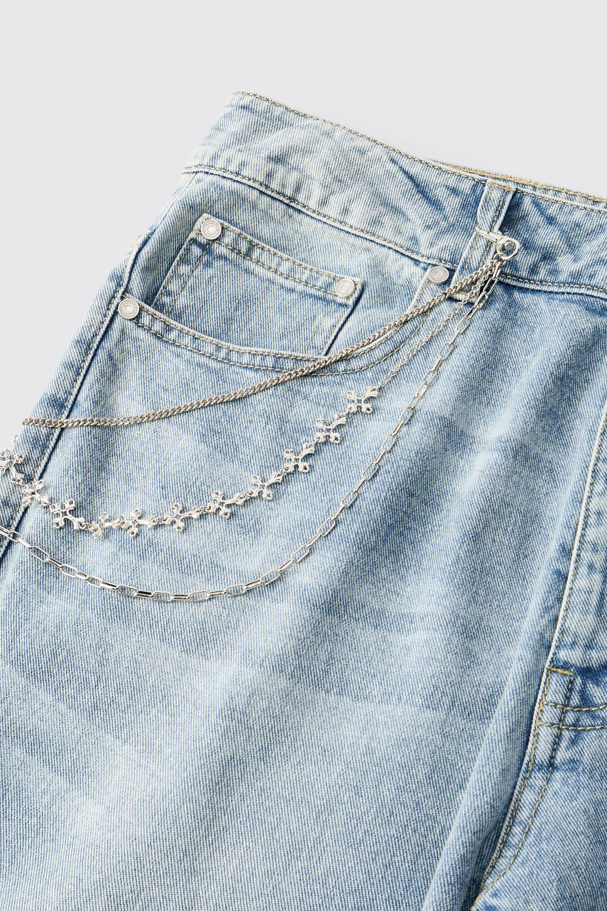 Gothic Cross Jean Chain by BOOHOOMAN