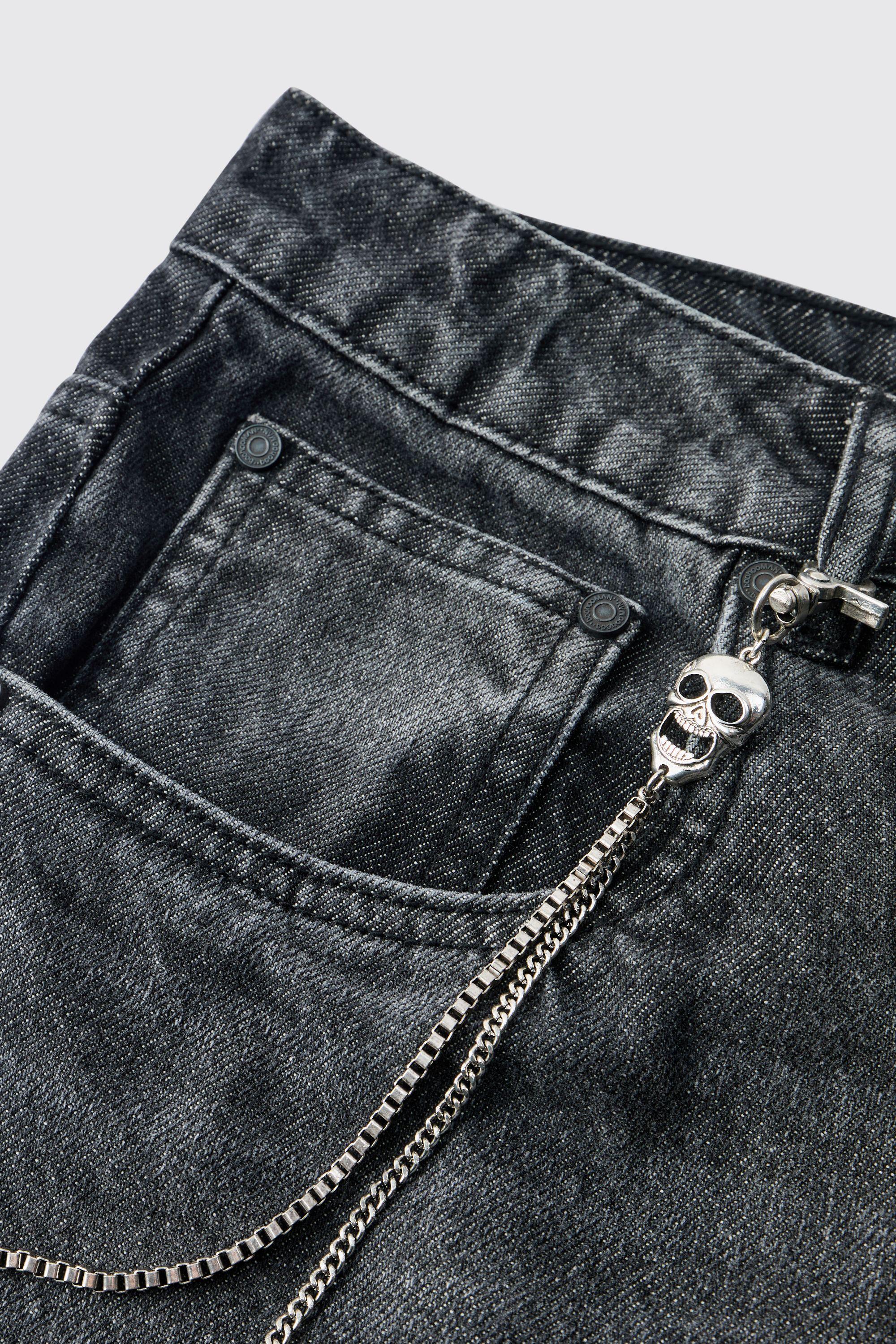 Gothic Skull Jean Chain by BOOHOOMAN