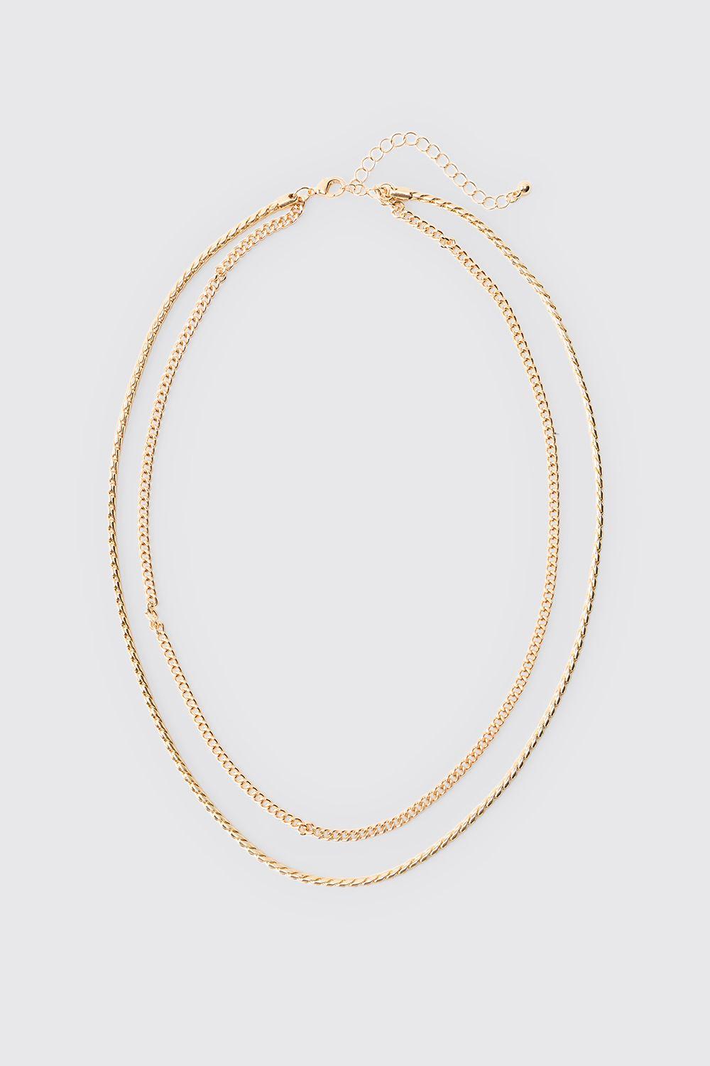 Layered Chain Necklace by BOOHOOMAN