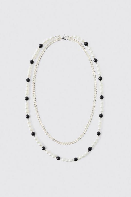Layered Pearl Necklace by BOOHOOMAN