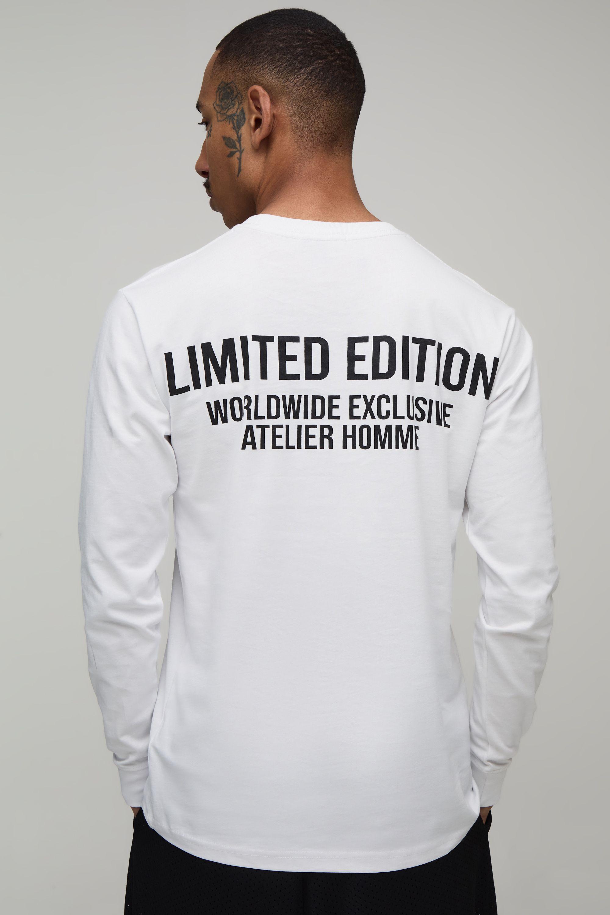 Limited Edition Regular Fit Long Sleeve T-Shirt by BOOHOOMAN