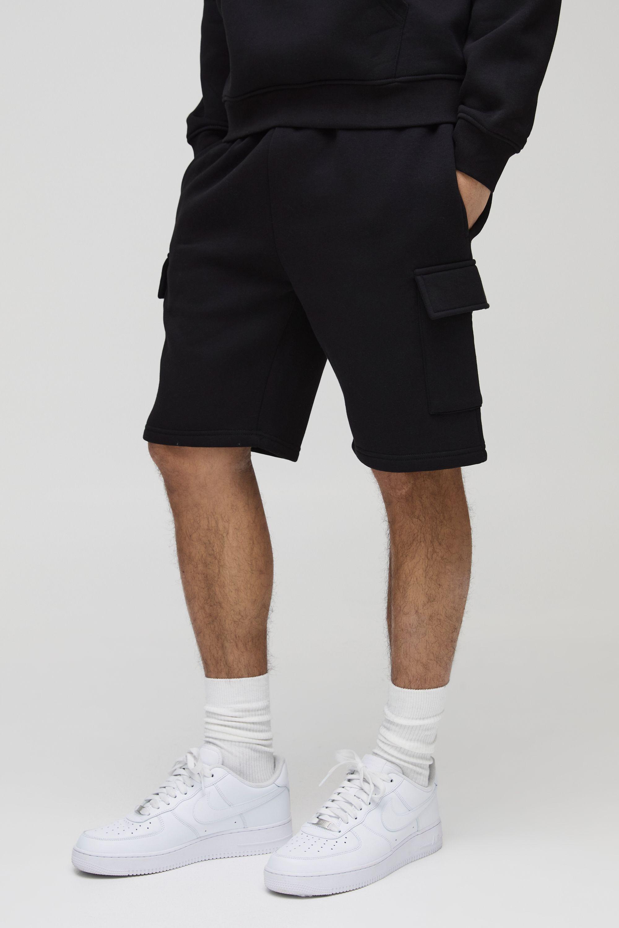 Loose Fit Mid Length Cargo Shorts by BOOHOOMAN