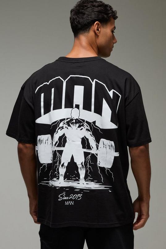MAN Active Deadlift Oversized T-Shirt by BOOHOOMAN