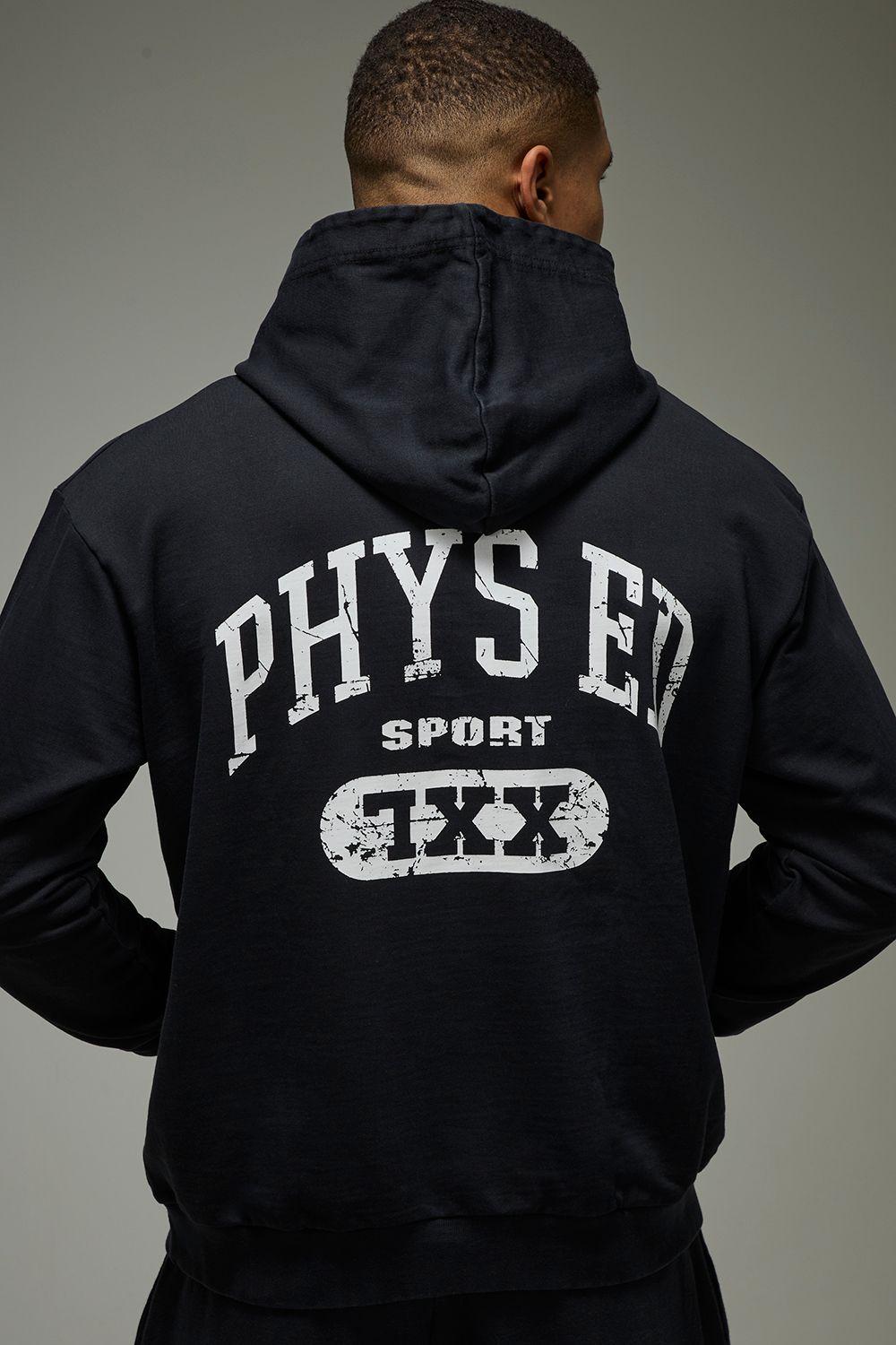 MAN Active Phys Ed Washed Oversized Hoodie by BOOHOOMAN