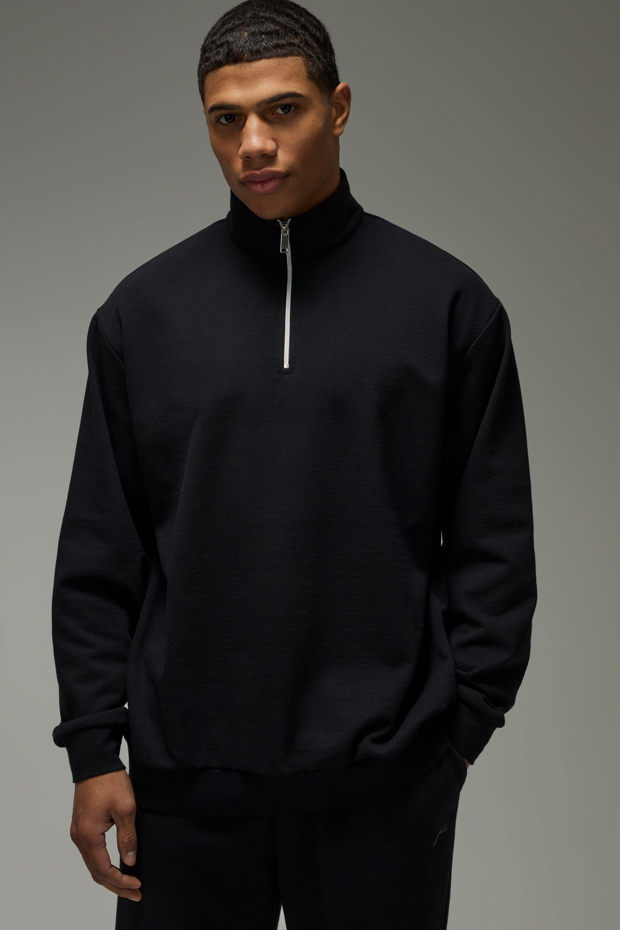 MAN Active Premium 400gsm Oversized 1/4 Zip by BOOHOOMAN