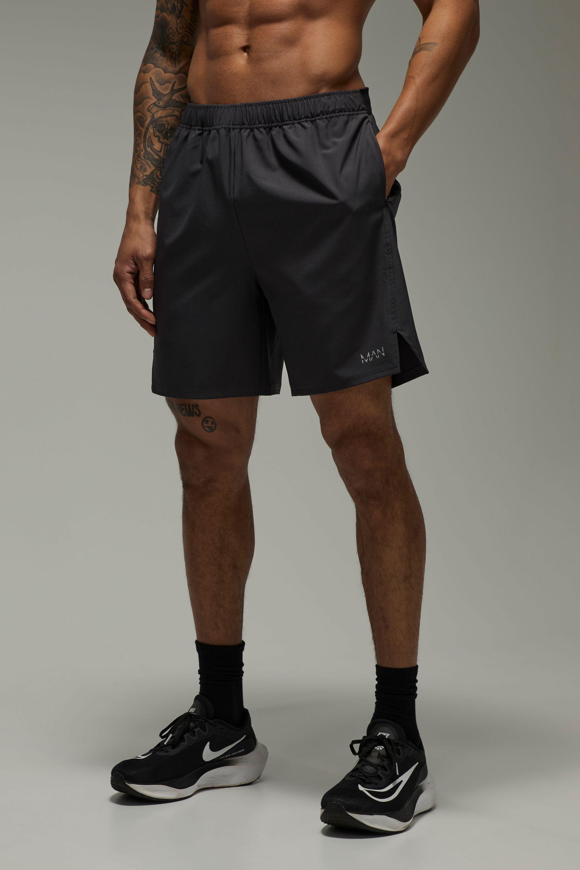 Man Active 7inch Stretch Woven Ripstop Short by BOOHOOMAN