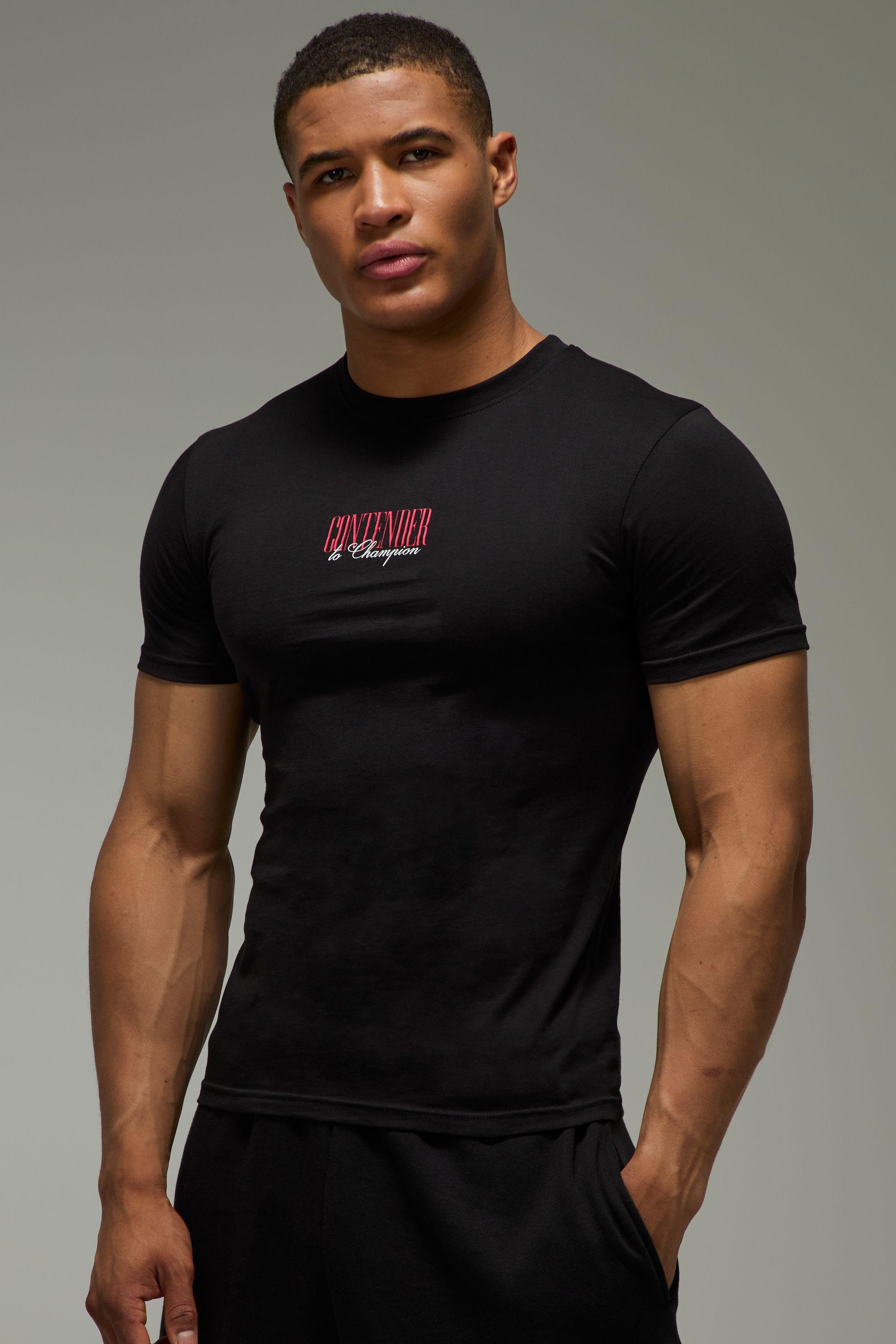 Man Active Boxing Muscle Fit T-Shirt by BOOHOOMAN