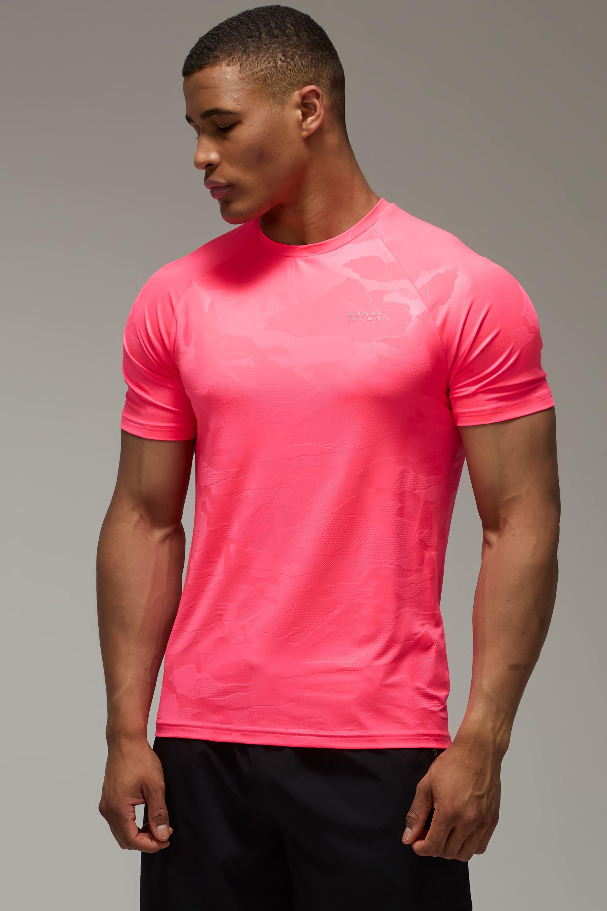 Man Active Camo Regular Fit T-shirt by BOOHOOMAN