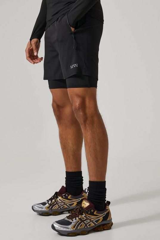 Man Active Gym 5inch 2-in-1 Regular Fit Short by BOOHOOMAN