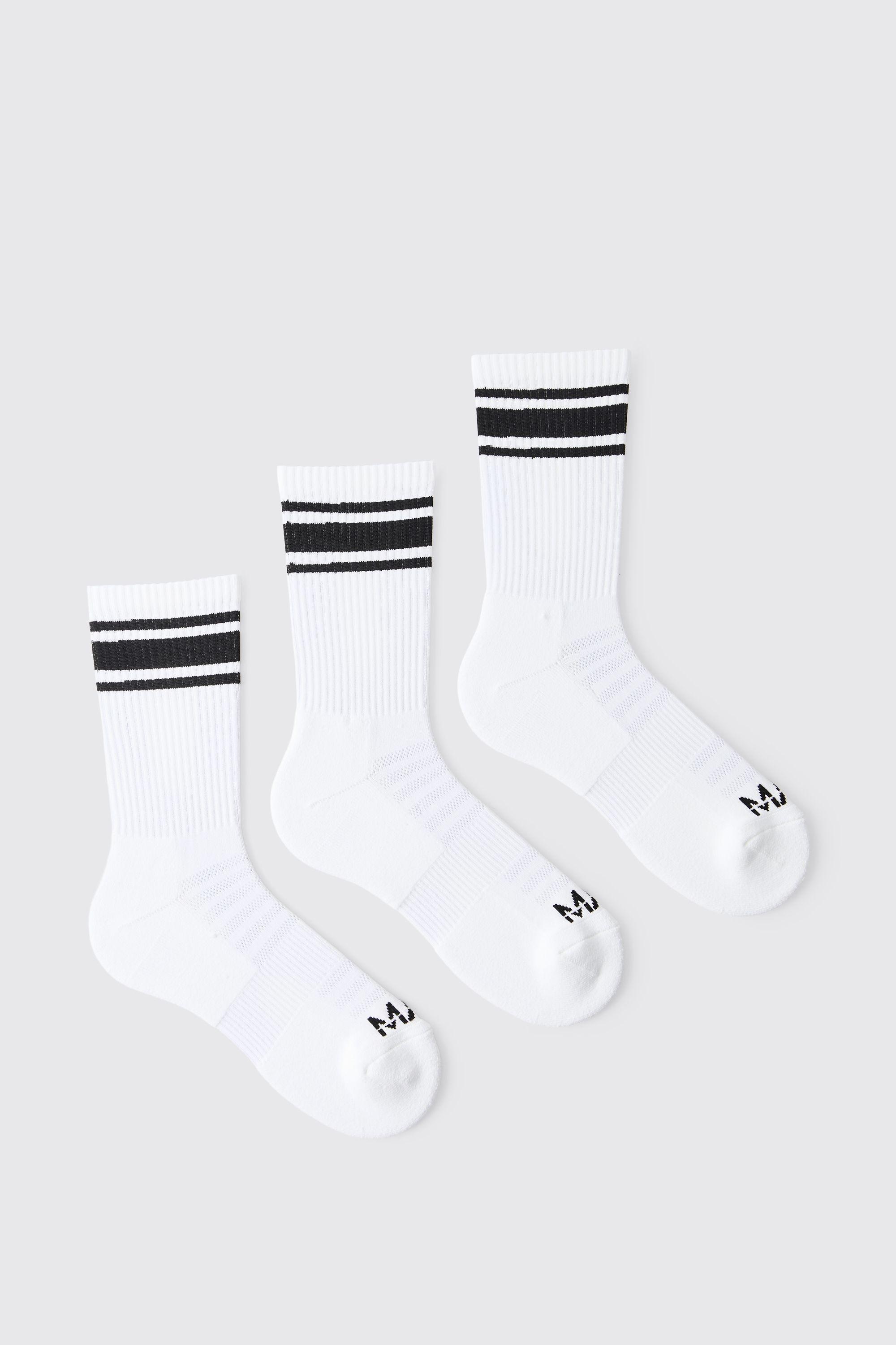 Man Active Gym Crew Sock 3 Pack by BOOHOOMAN