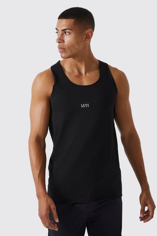 Man Active Gym Essential Muscle Fit Vest by BOOHOOMAN