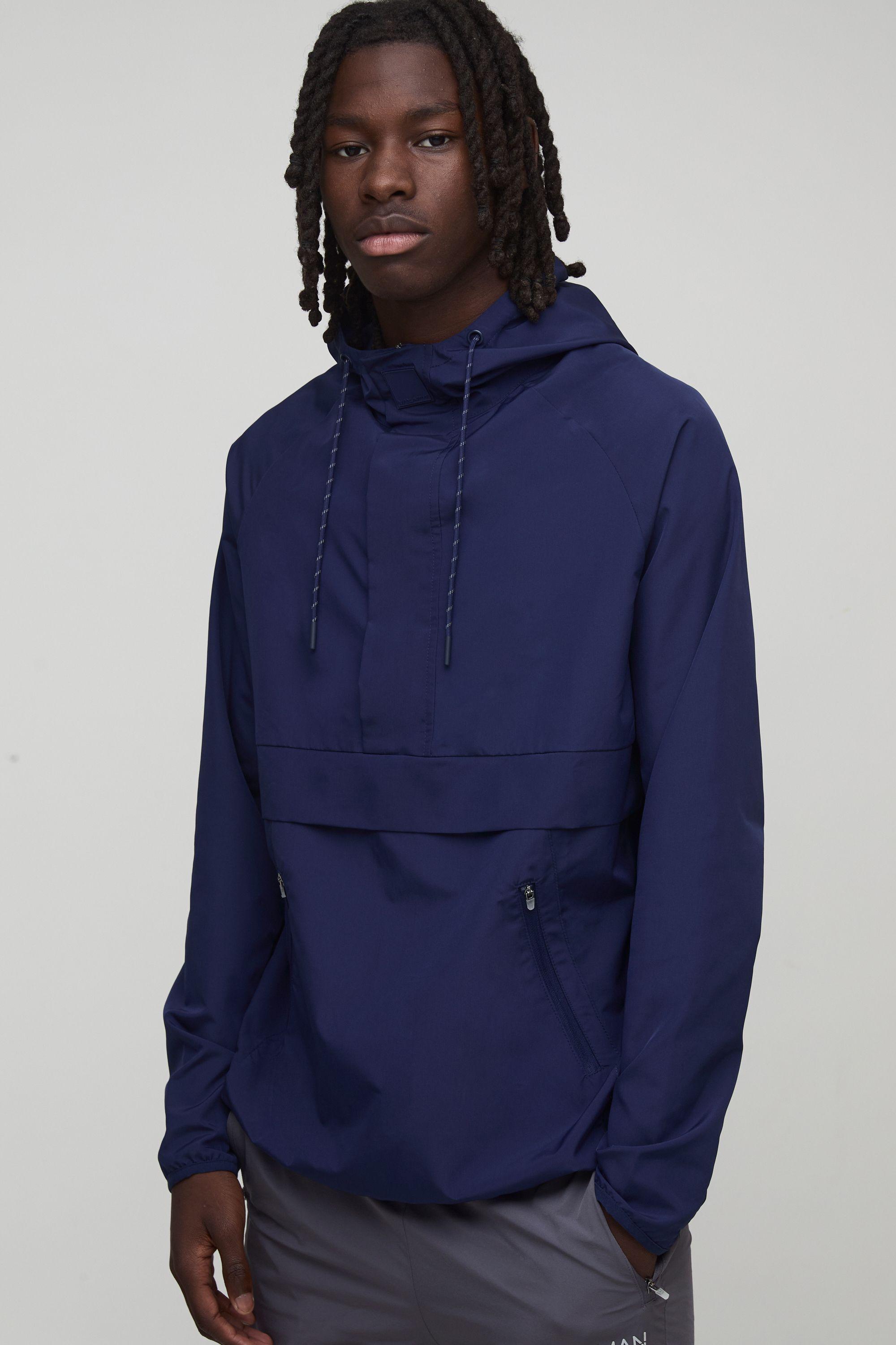 Man Active Gym Regular Fit Windbreaker by BOOHOOMAN