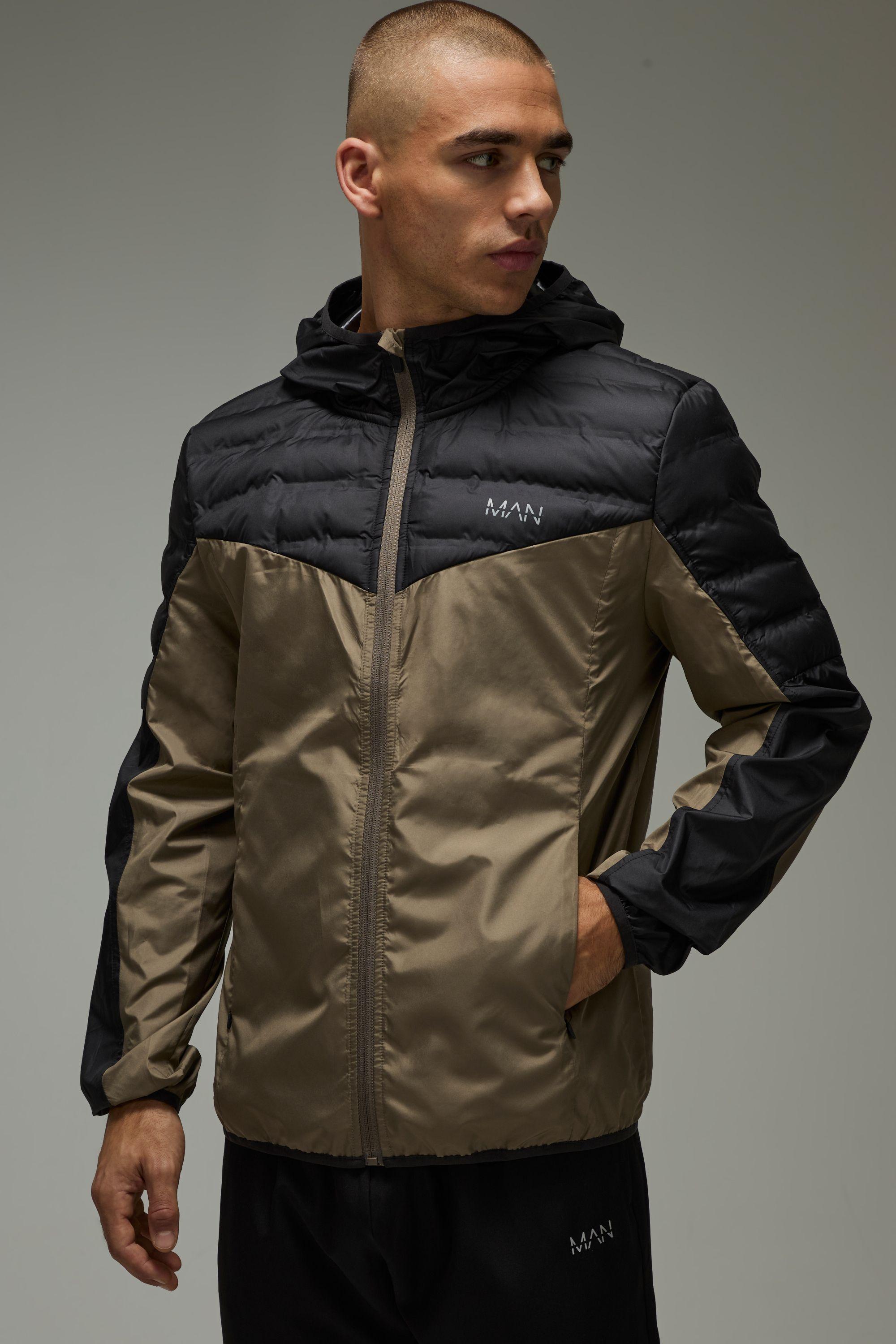Man Active Lightweight Quilted Regular Fit Windbreaker by BOOHOOMAN
