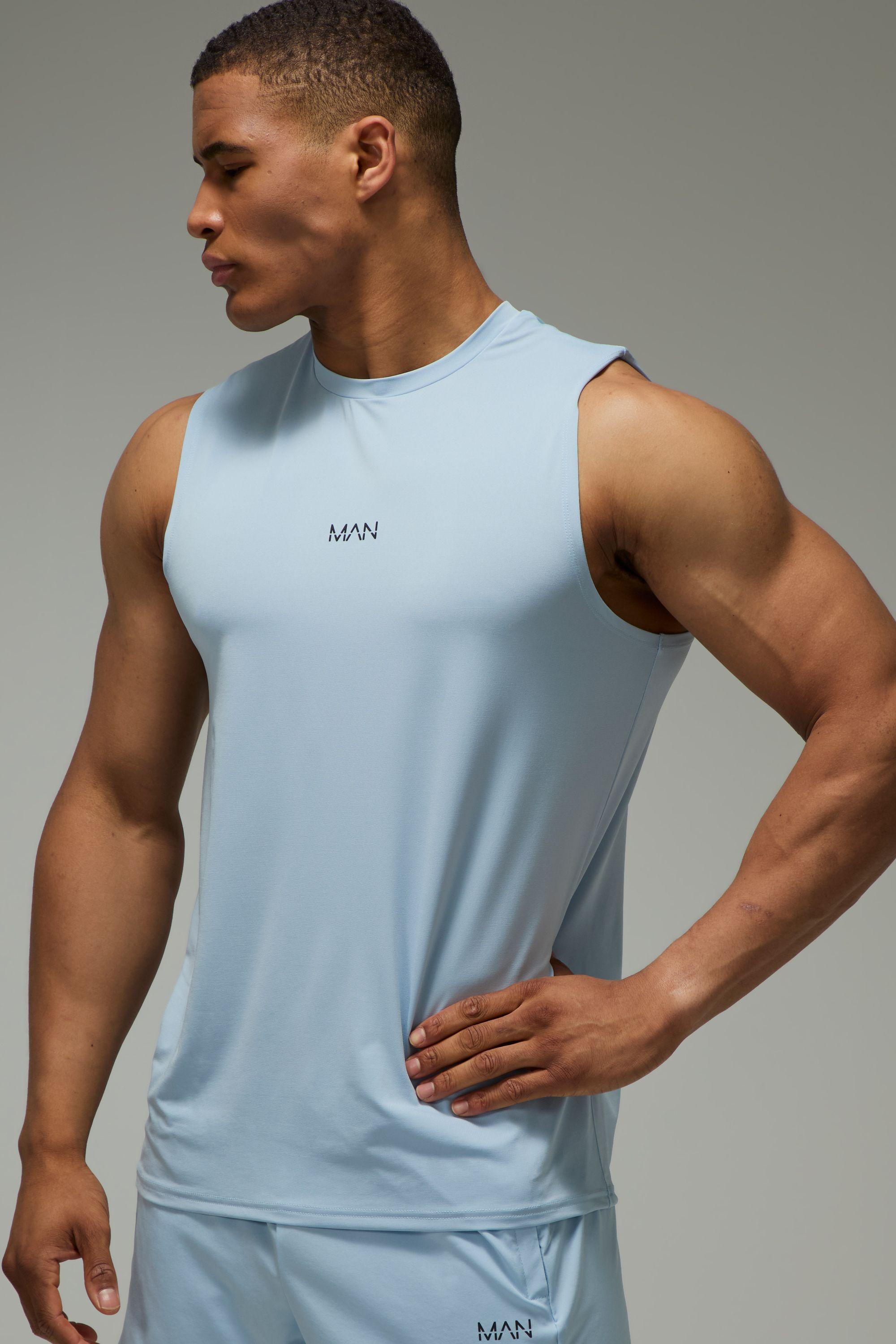Man Active Performance Regular Fit Tank by BOOHOOMAN
