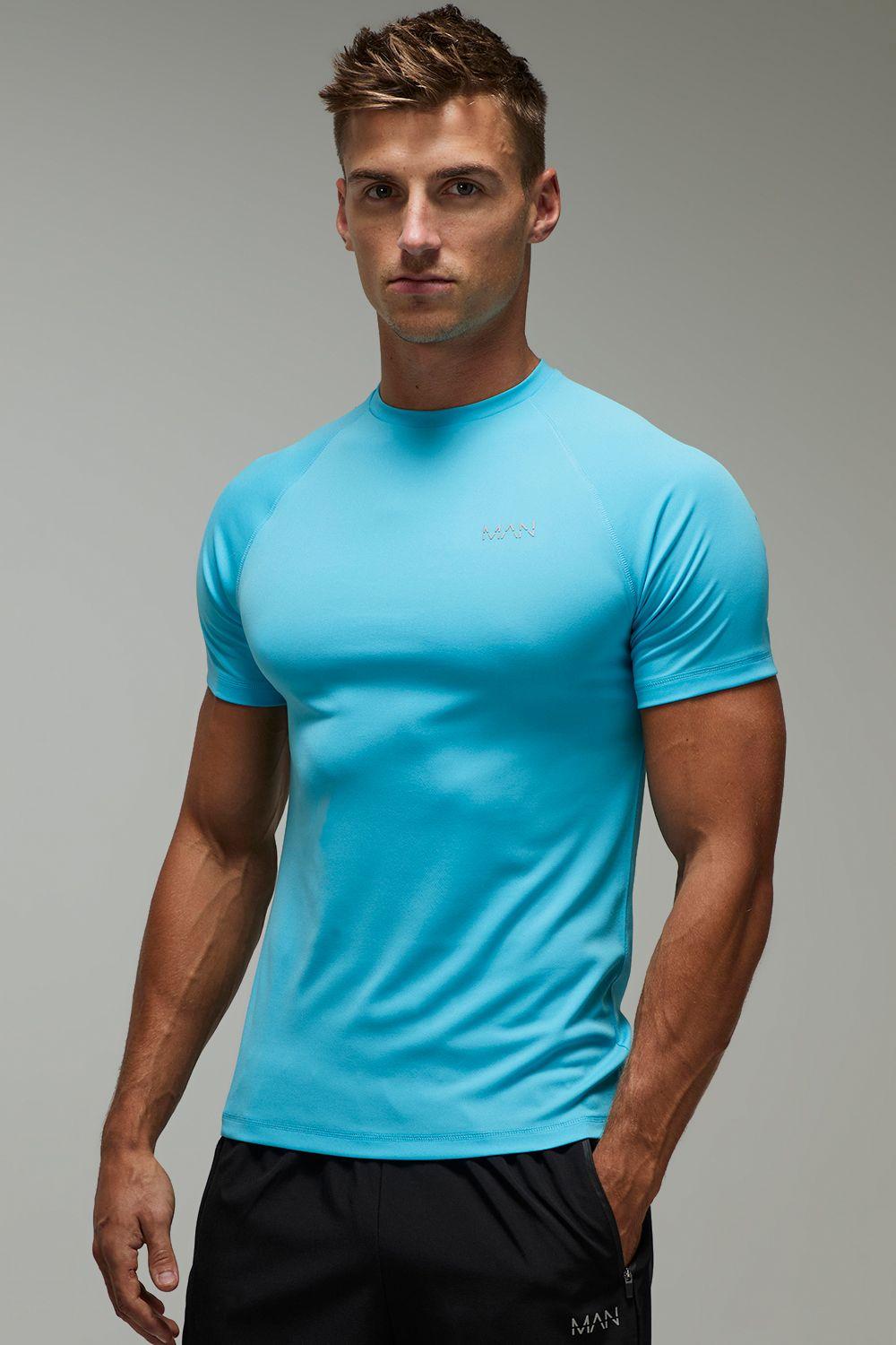 Man Active Running Muscle Fit Mesh T-shirt by BOOHOOMAN
