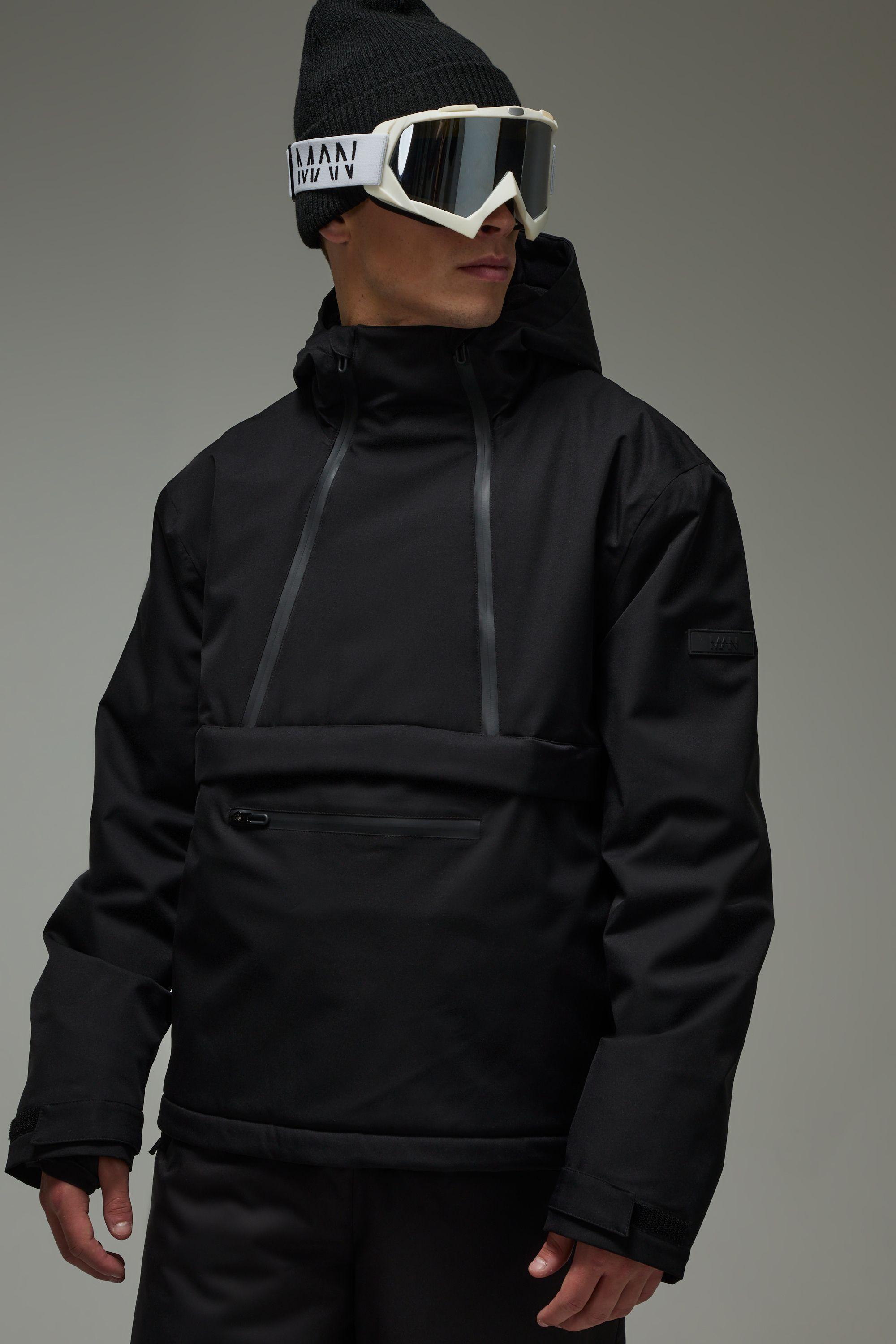 Man Active Ski Waterproof Fleece Lined Half Zip Jacket by BOOHOOMAN