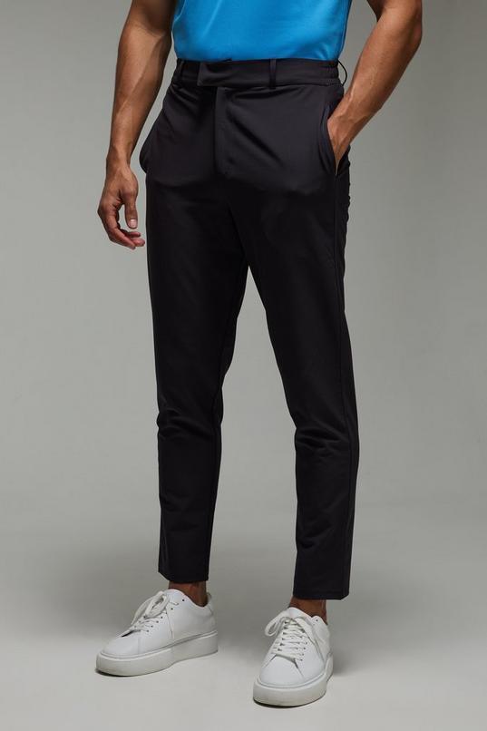 Man Active Stretch Tapered Golf Trousers by BOOHOOMAN