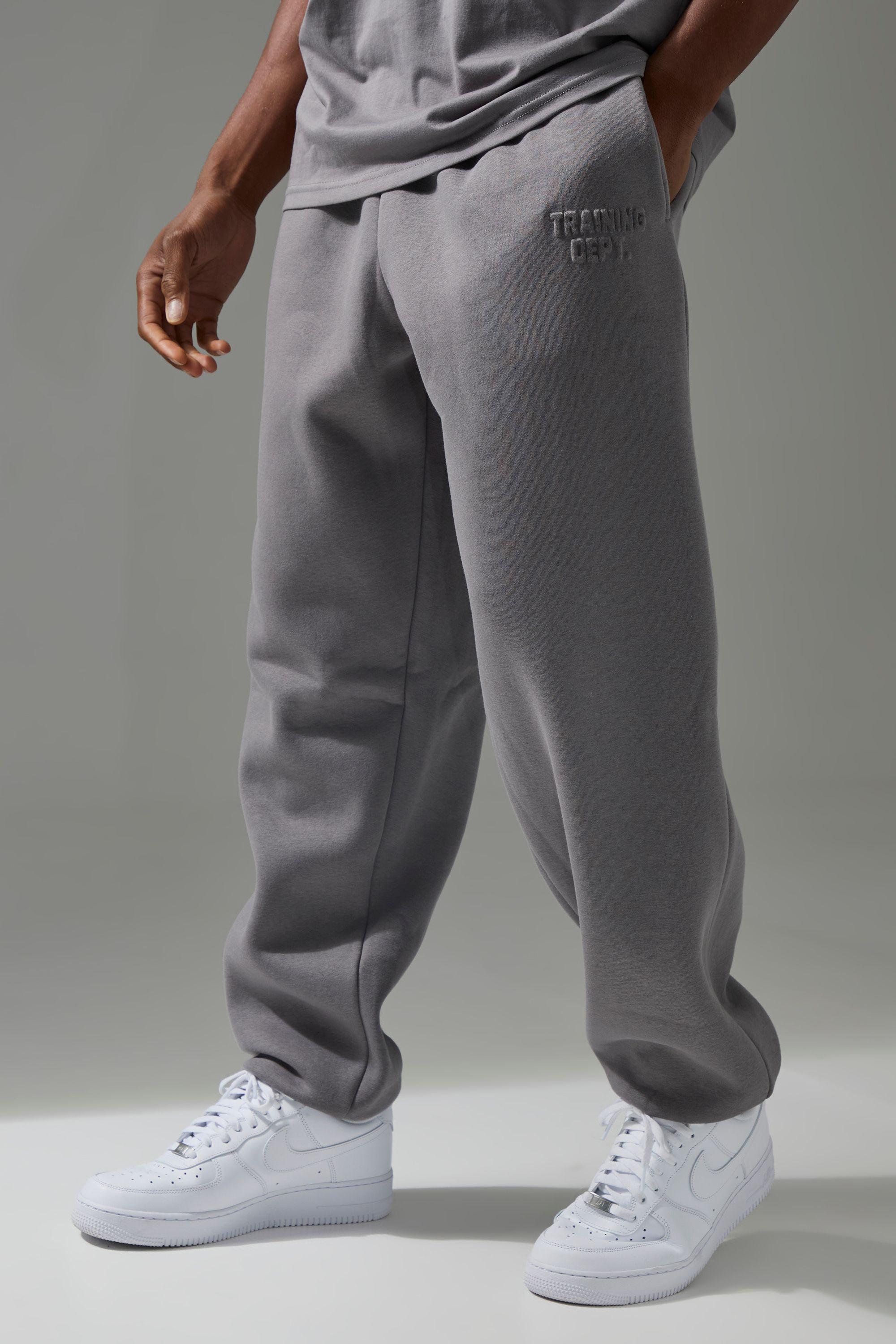 Man Active Training Dept Oversized Embossed Jogger by BOOHOOMAN