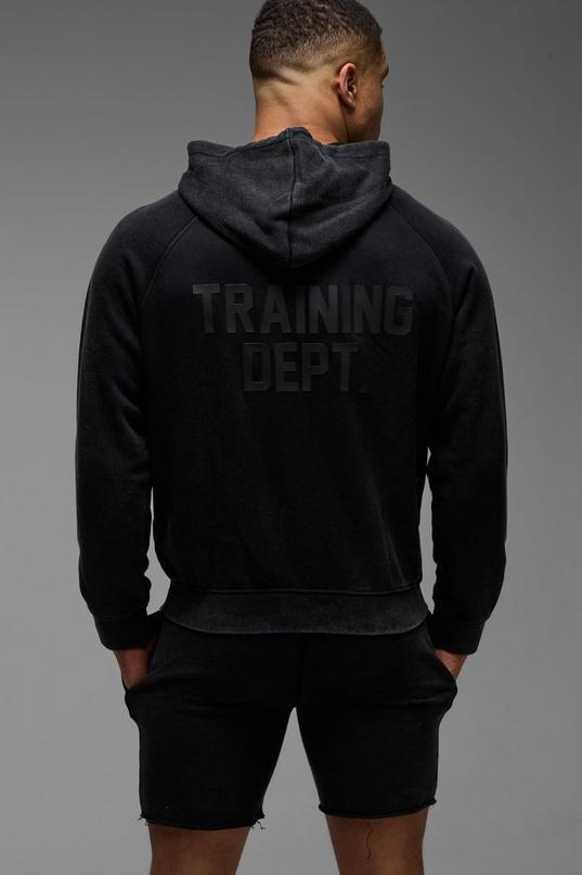 Man Active Training Dept Oversized Washed Short Tracksuit by BOOHOOMAN