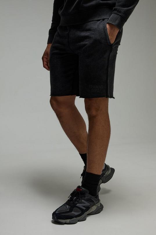 Man Active Training Dept Washed 9inch Short by BOOHOOMAN