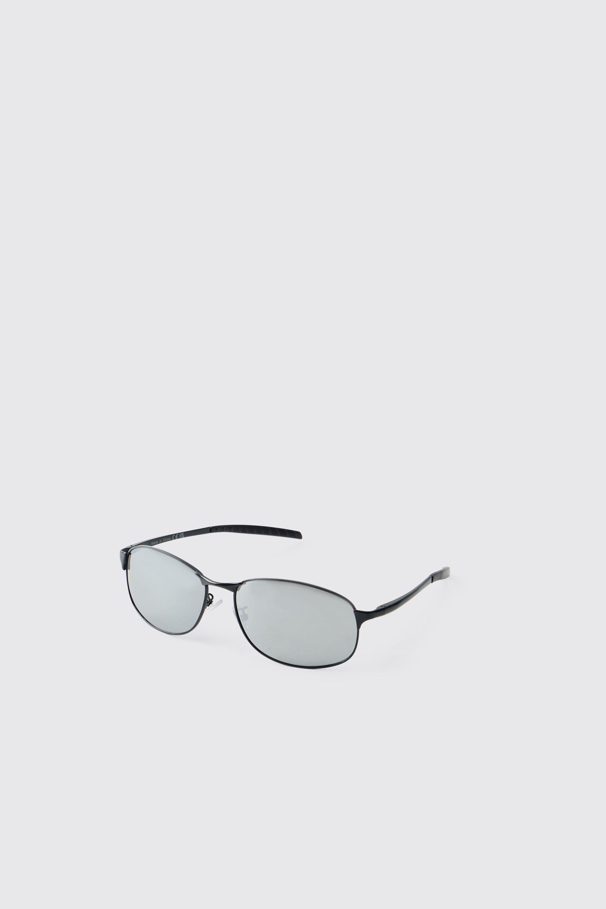 Metal Rectangle Sunglasses by BOOHOOMAN