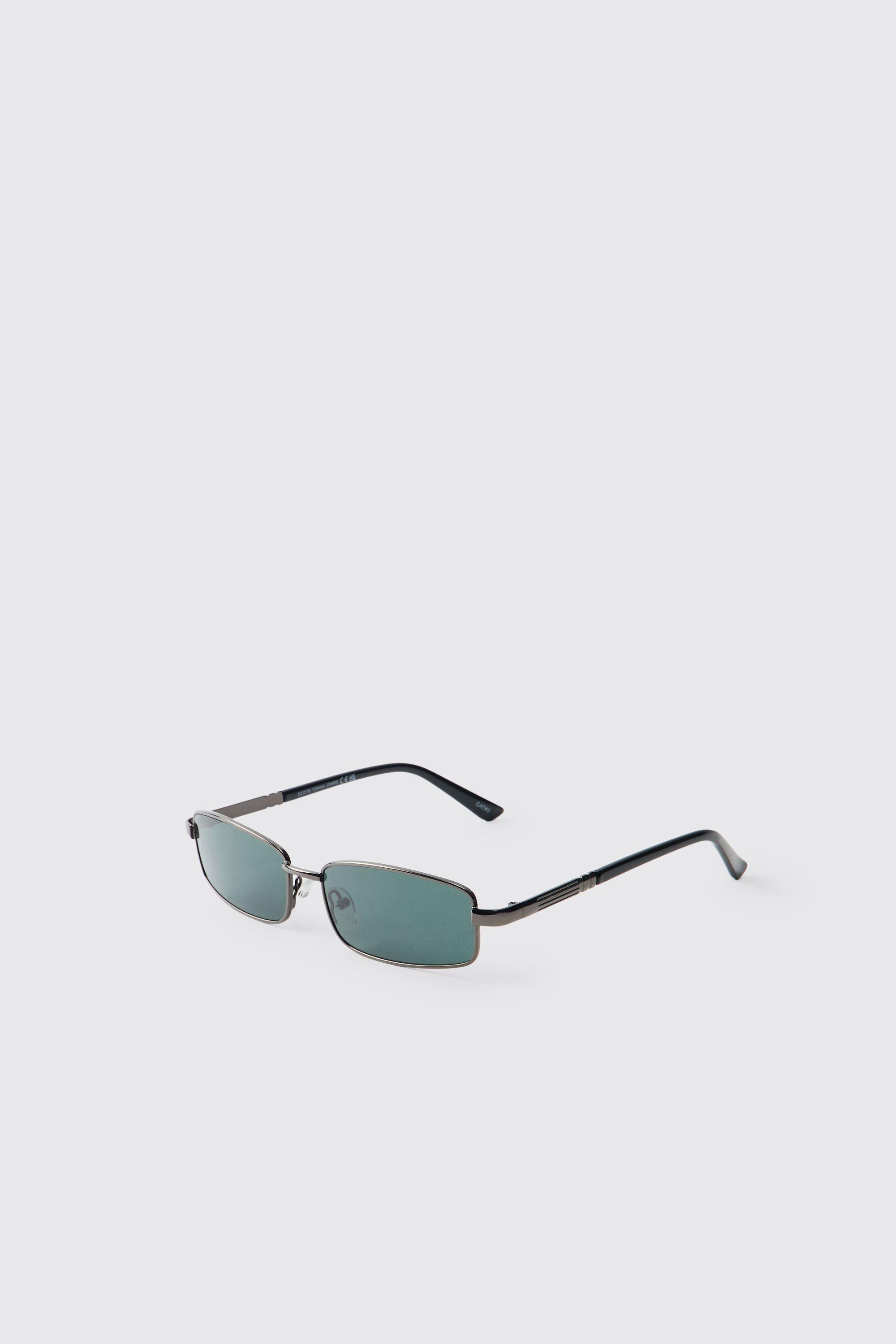 Metal Rectangle Sunglasses by BOOHOOMAN