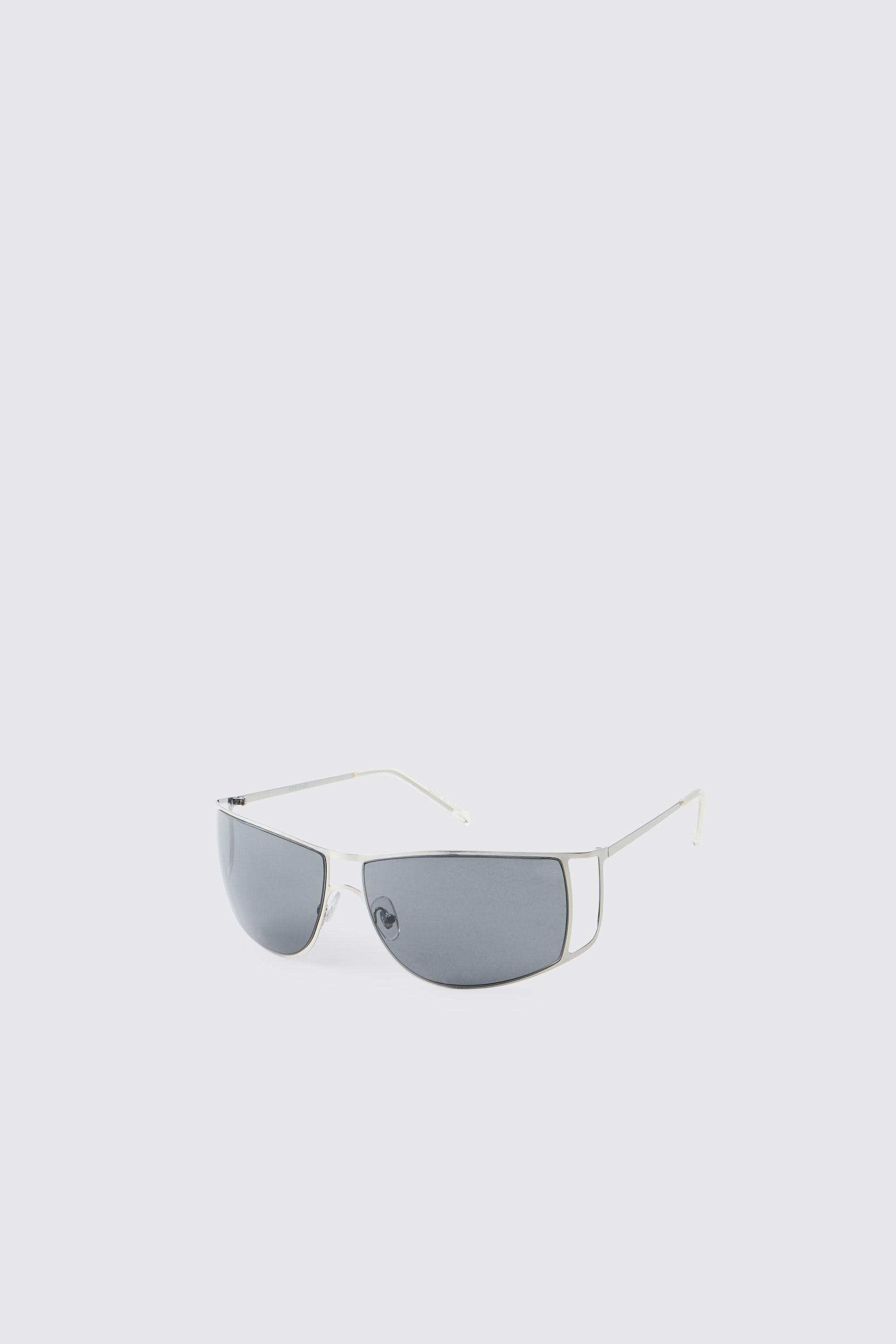 Metal Rim Aviator Sunglasses by BOOHOOMAN