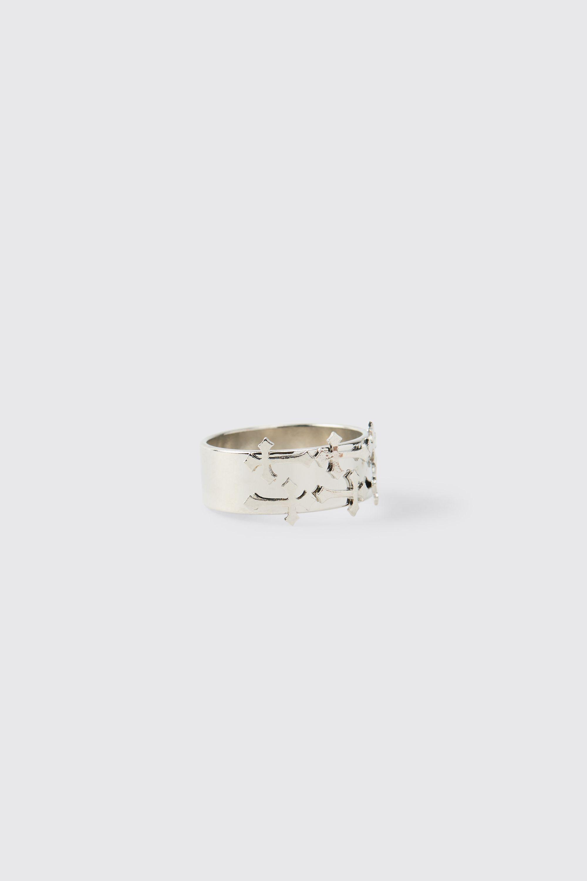Multi Cross Ring by BOOHOOMAN