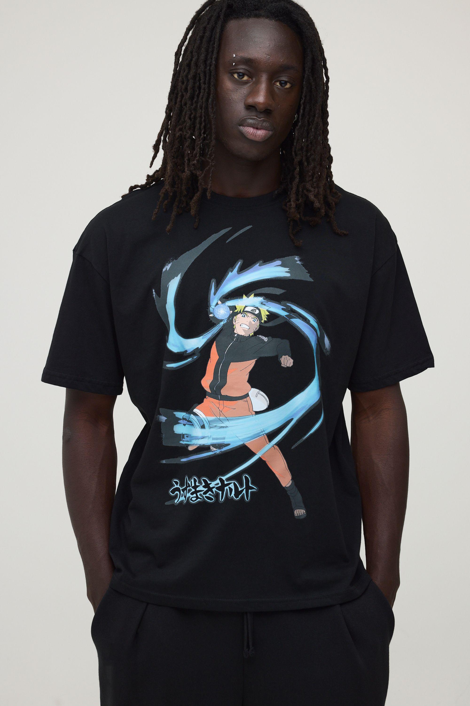 Naruto Uzumaki Punch Oversized License Print T-shirt by BOOHOOMAN