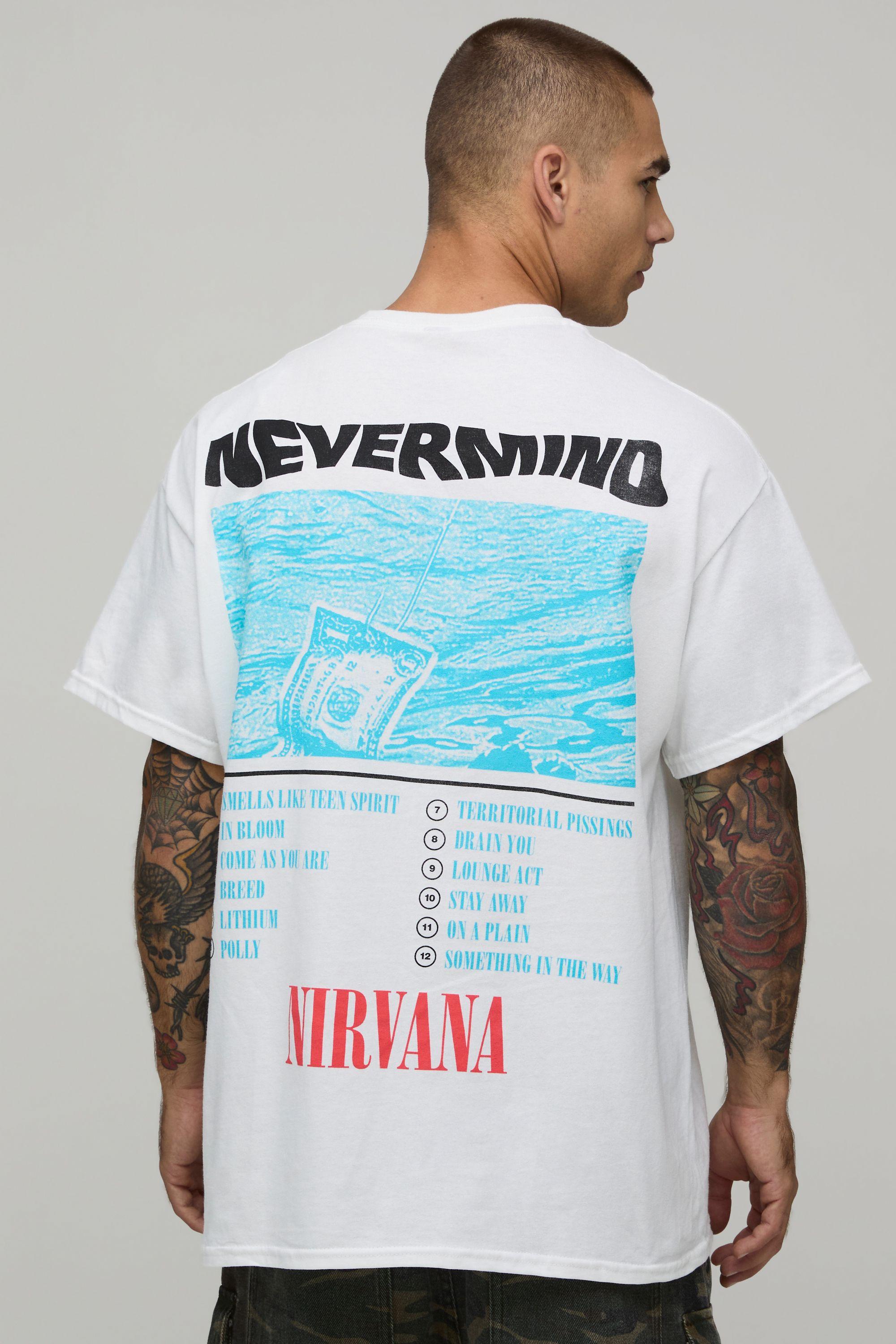 Nirvana Never Mind Tour License Print T-shirt by BOOHOOMAN