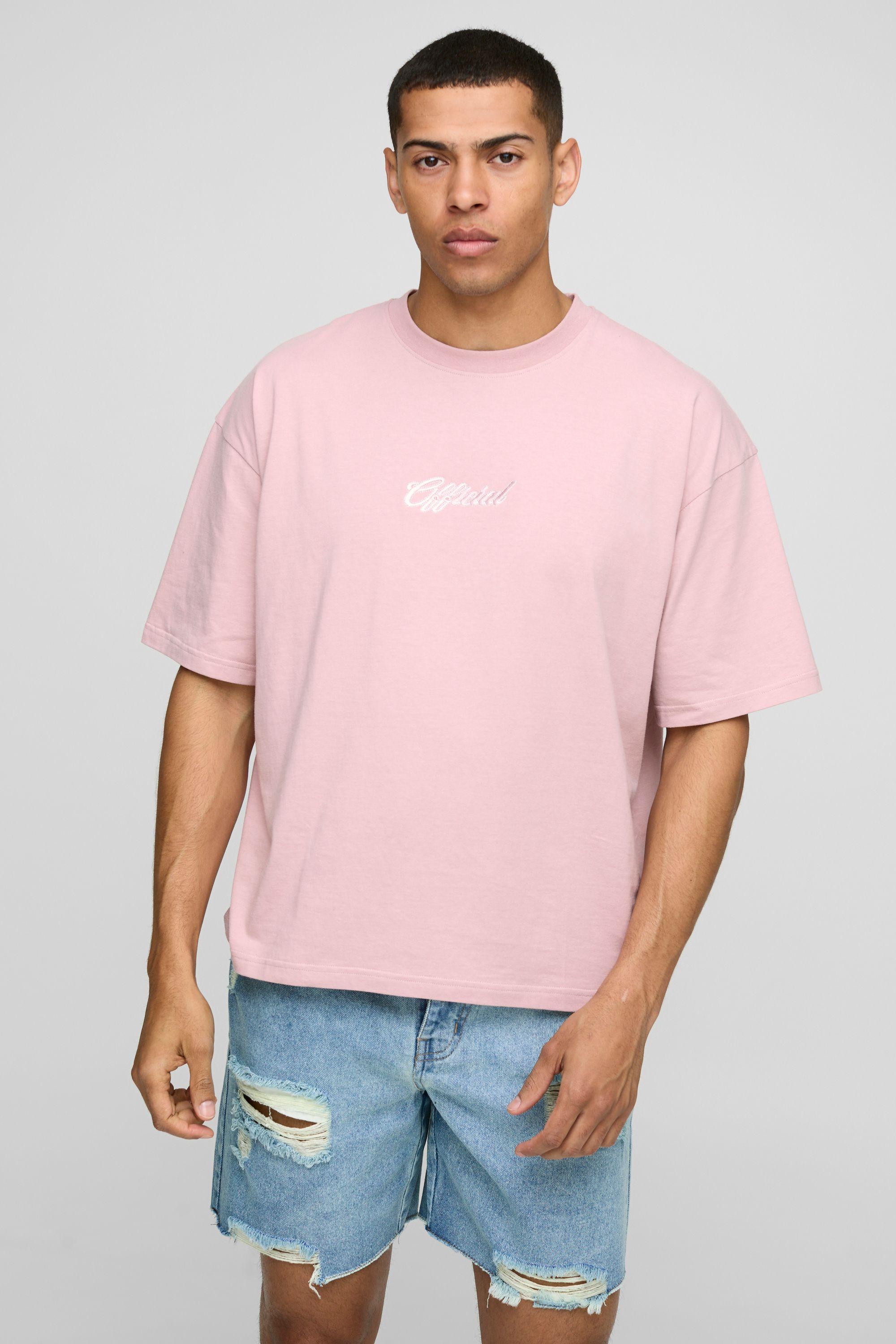 Official Boxy Extended Neck Official T-Shirt by BOOHOOMAN