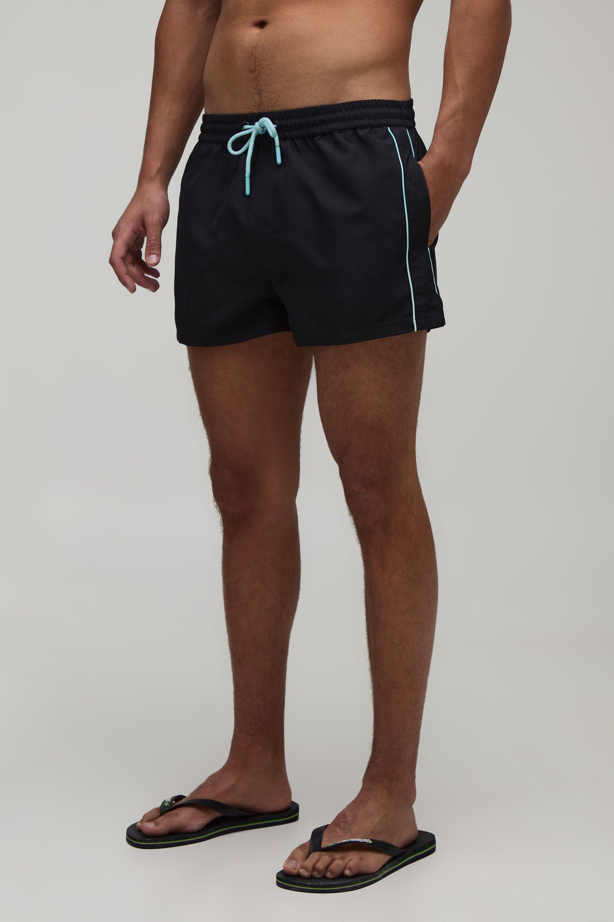 Ombre Piping Super Short Length Swim Short by BOOHOOMAN