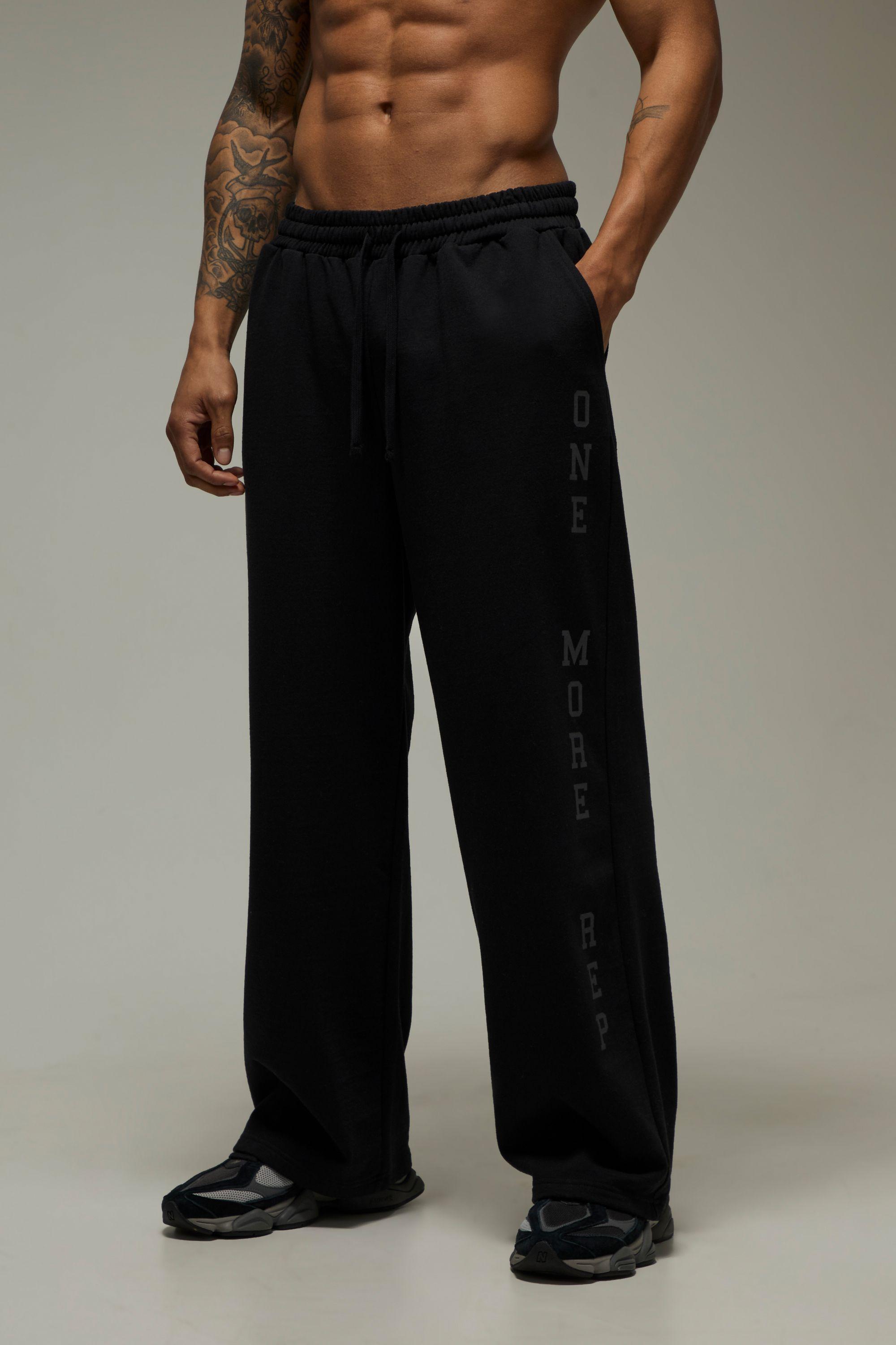 One More Rep Large Scale Wide Leg Jogger by BOOHOOMAN