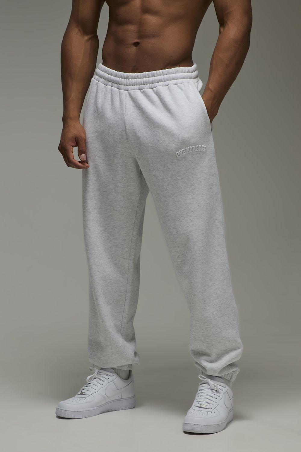 One More Rep Oversized Embossed Jogger by BOOHOOMAN