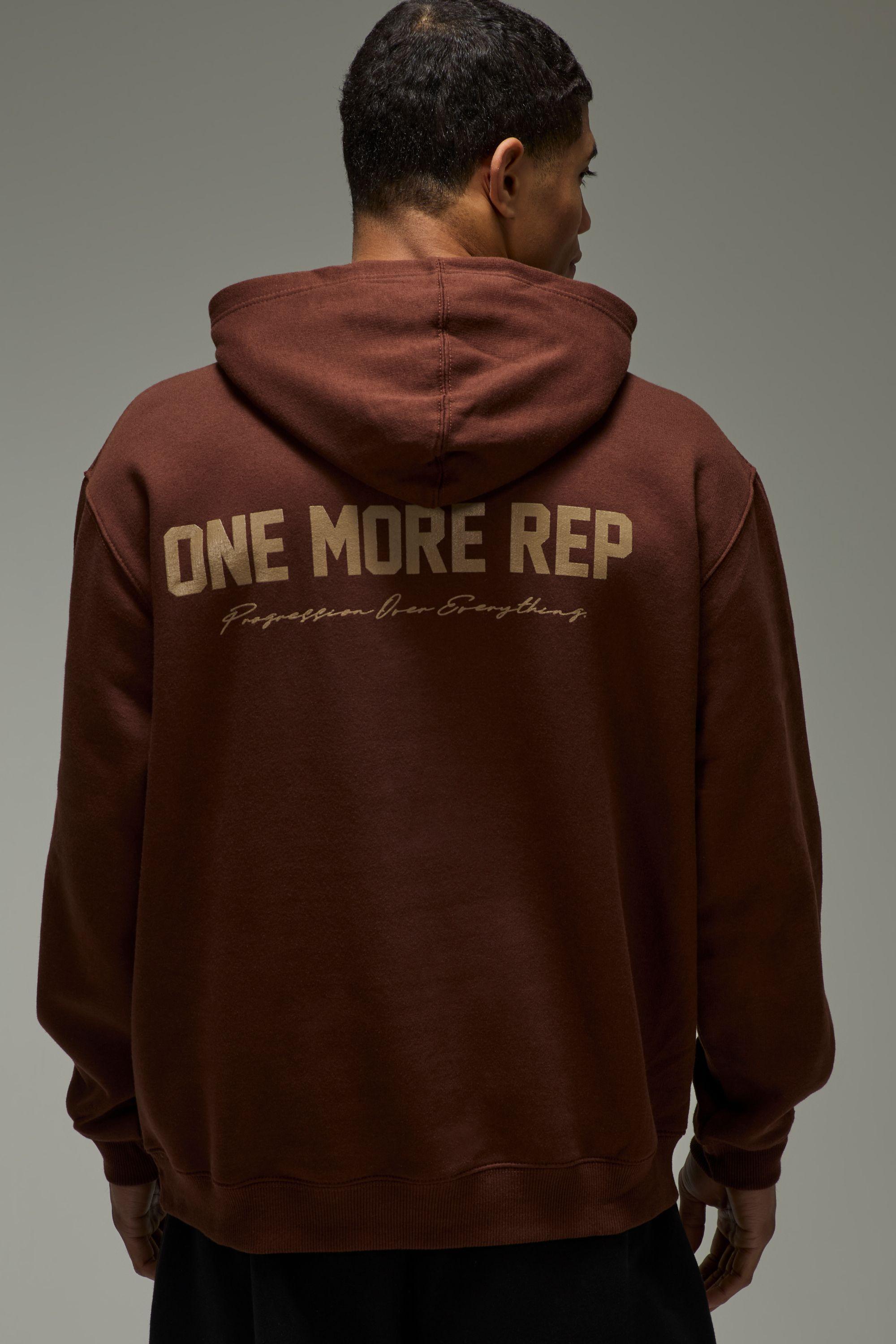 One More Rep Oversized Hoodie by BOOHOOMAN