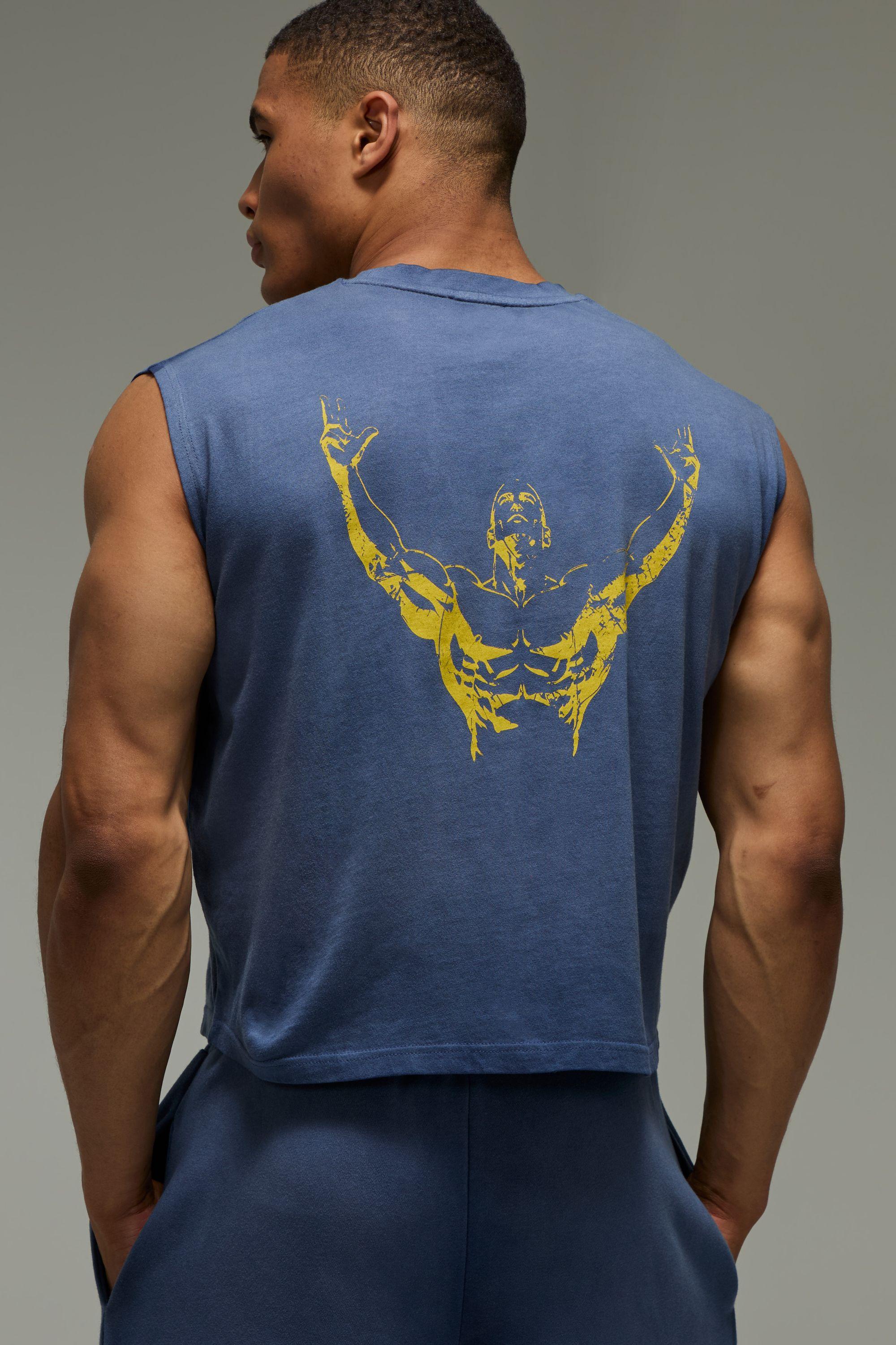 One More Rep Washed Oversized Boxy Tank by BOOHOOMAN