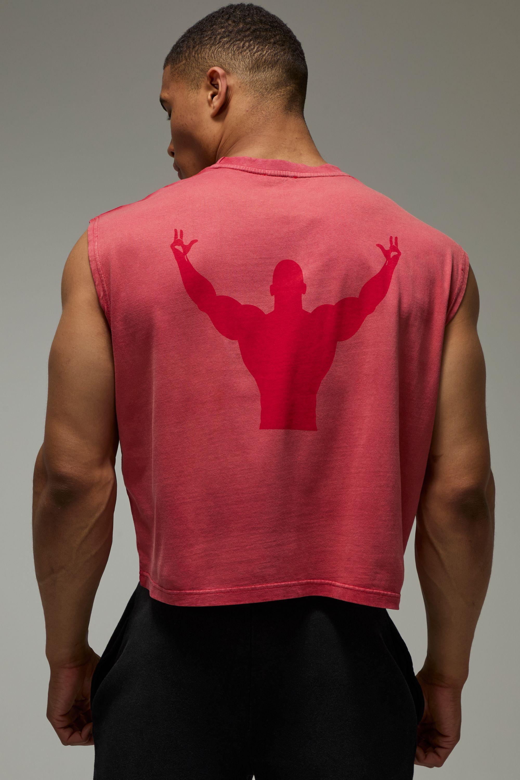 One More Rep Washed Oversized Boxy Tank by BOOHOOMAN