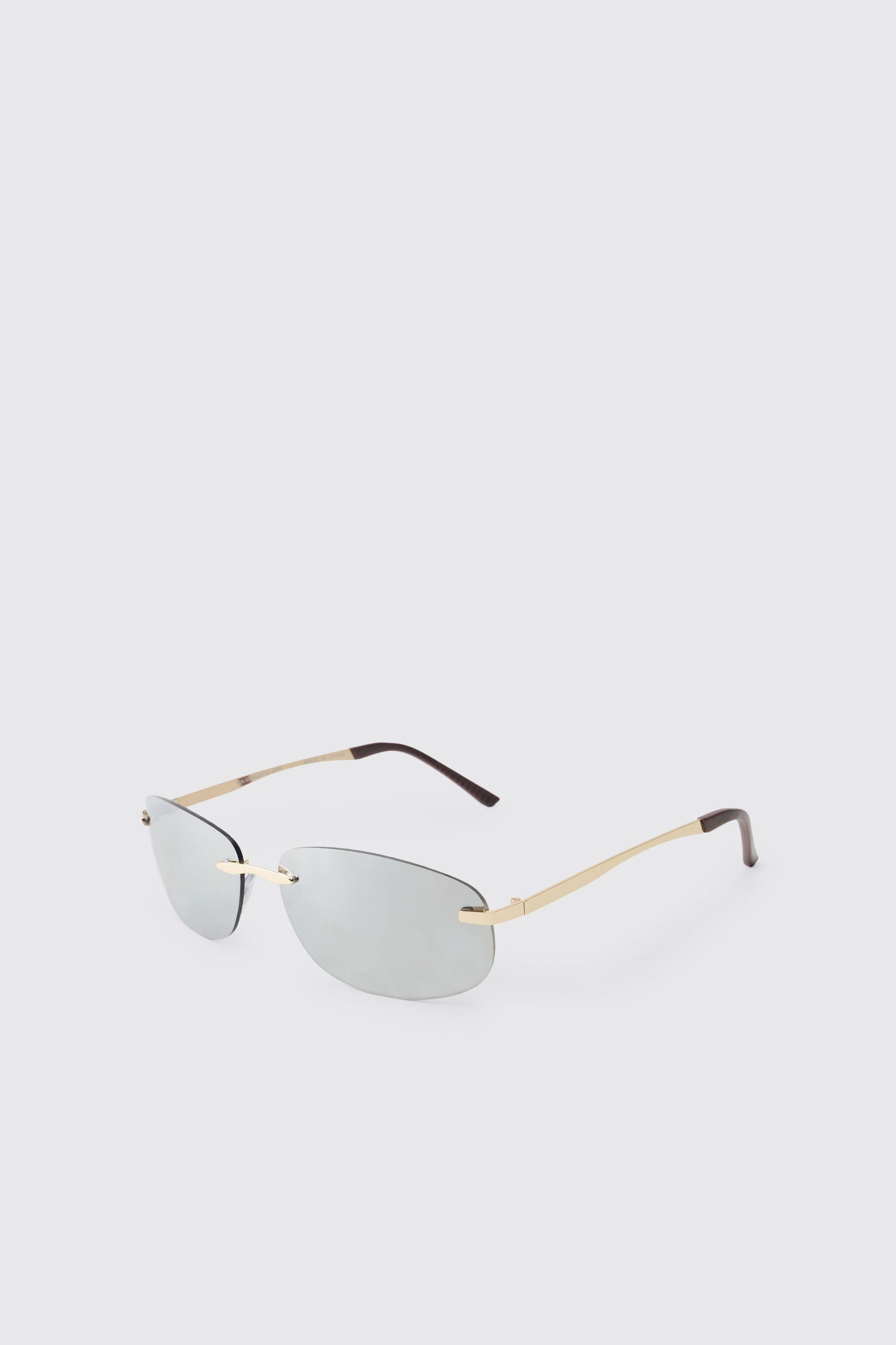 Oval Tinted Sunglasses by BOOHOOMAN
