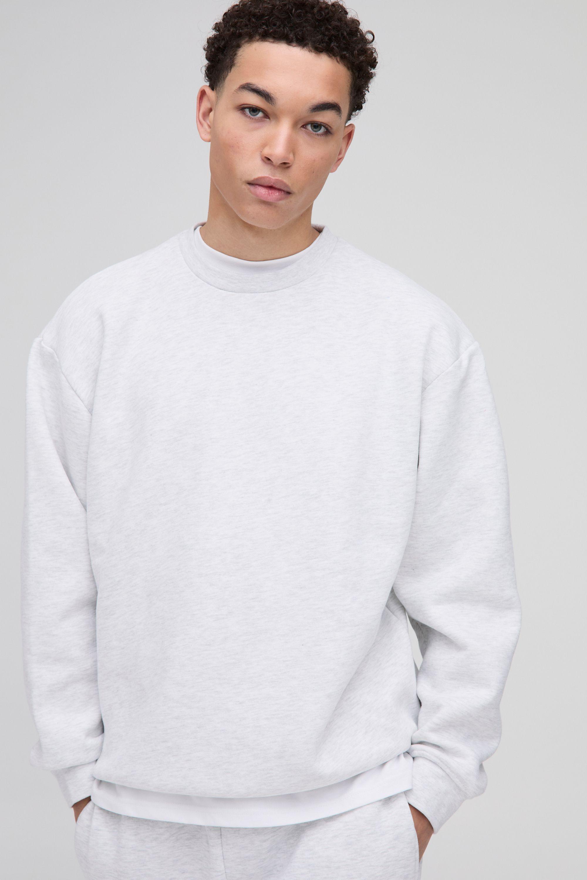 Oversized Basic Crew Neck Sweatshirt by BOOHOOMAN