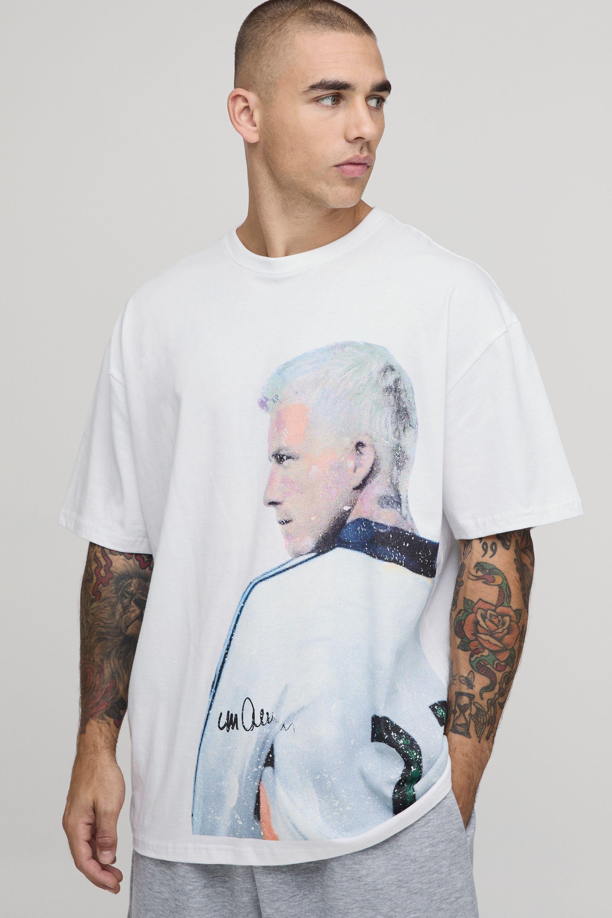 Oversized Beckham License Printed T-shirt by BOOHOOMAN