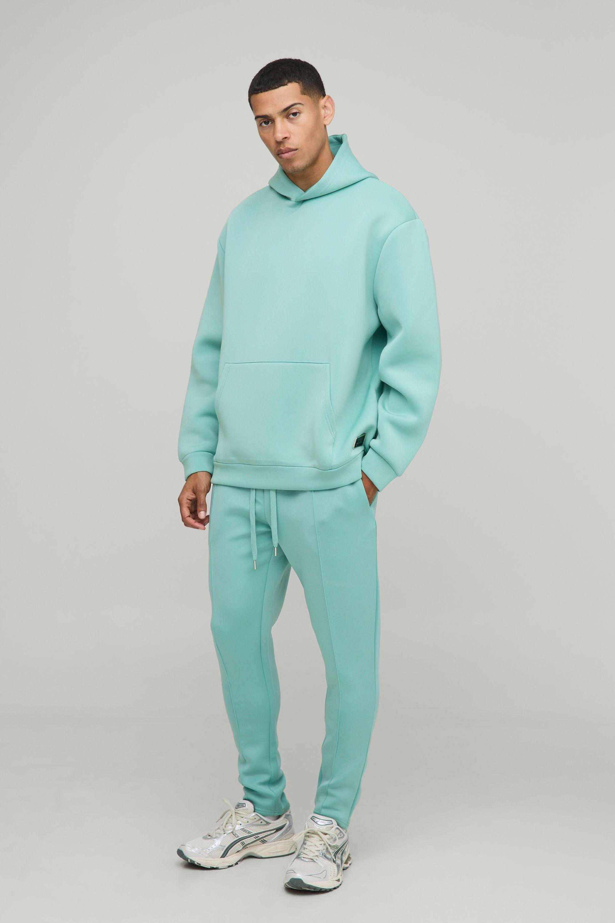Oversized Bonded Scuba Hooded Tracksuit by BOOHOOMAN