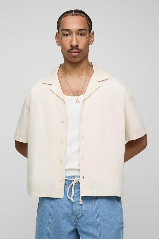 Oversized Boxy Back Printed Short Sleeve Shirt by BOOHOOMAN