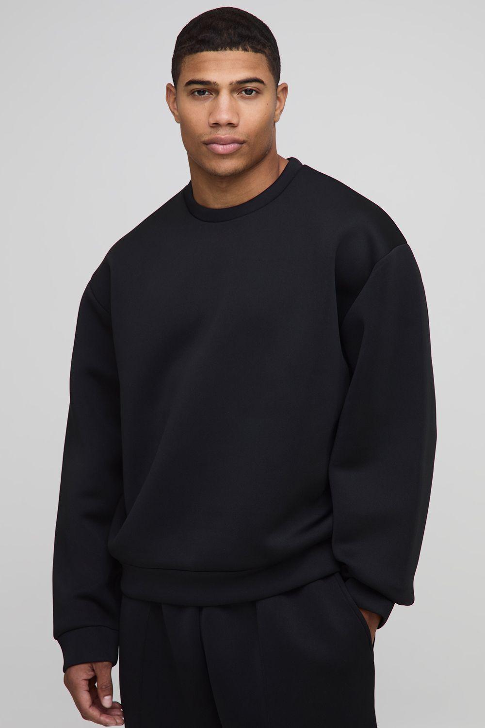Oversized Boxy Bonded Scuba Sweatshirt by BOOHOOMAN