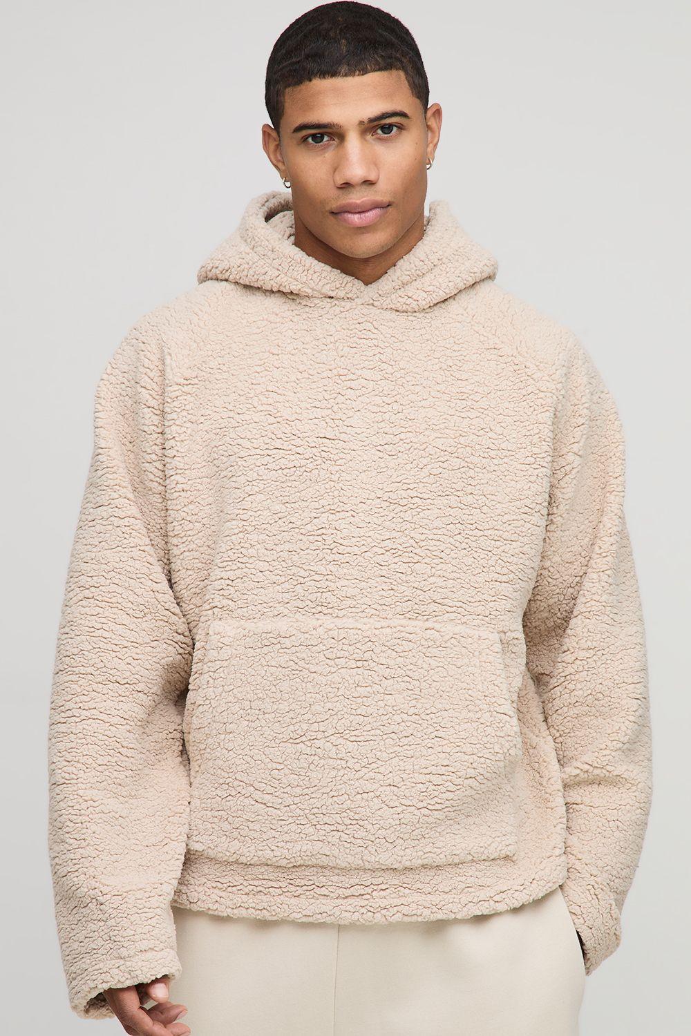 Oversized Boxy Borg Raglan Hoodie by BOOHOOMAN