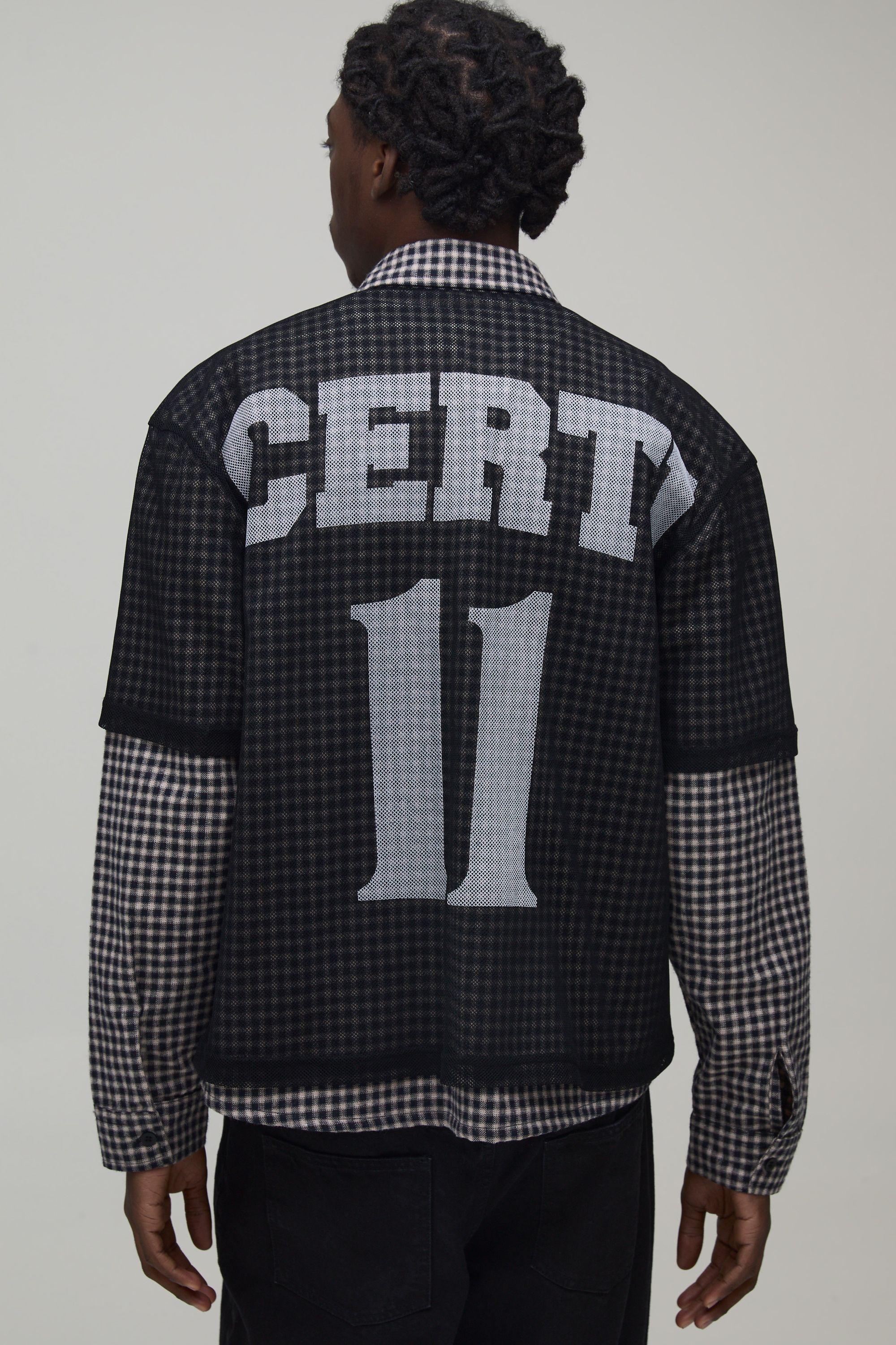 Oversized Boxy Faux Layer Sport Shirt by BOOHOOMAN