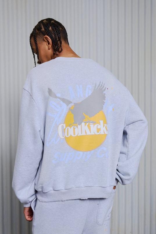 Oversized Boxy Heavyweight Coolkicks Sweatshirt by BOOHOOMAN