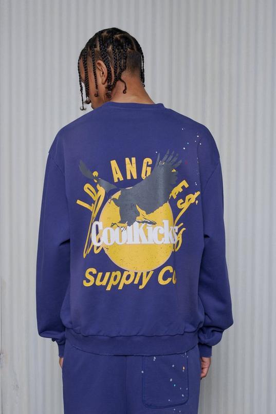 Oversized Boxy Heavyweight Coolkicks Sweatshirt by BOOHOOMAN